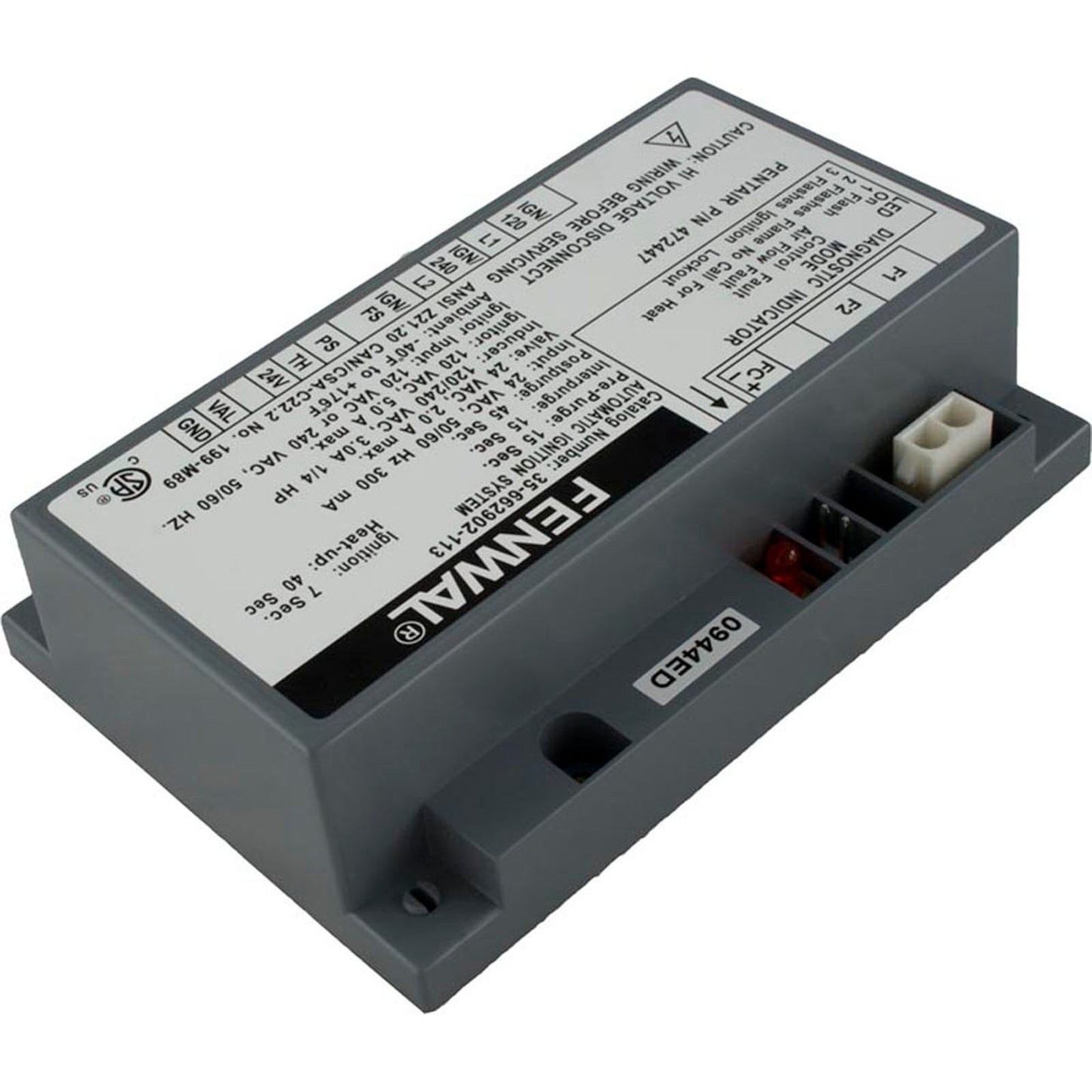 Módulo de control de encendido, Pentair Minimax NT, con control DDTC