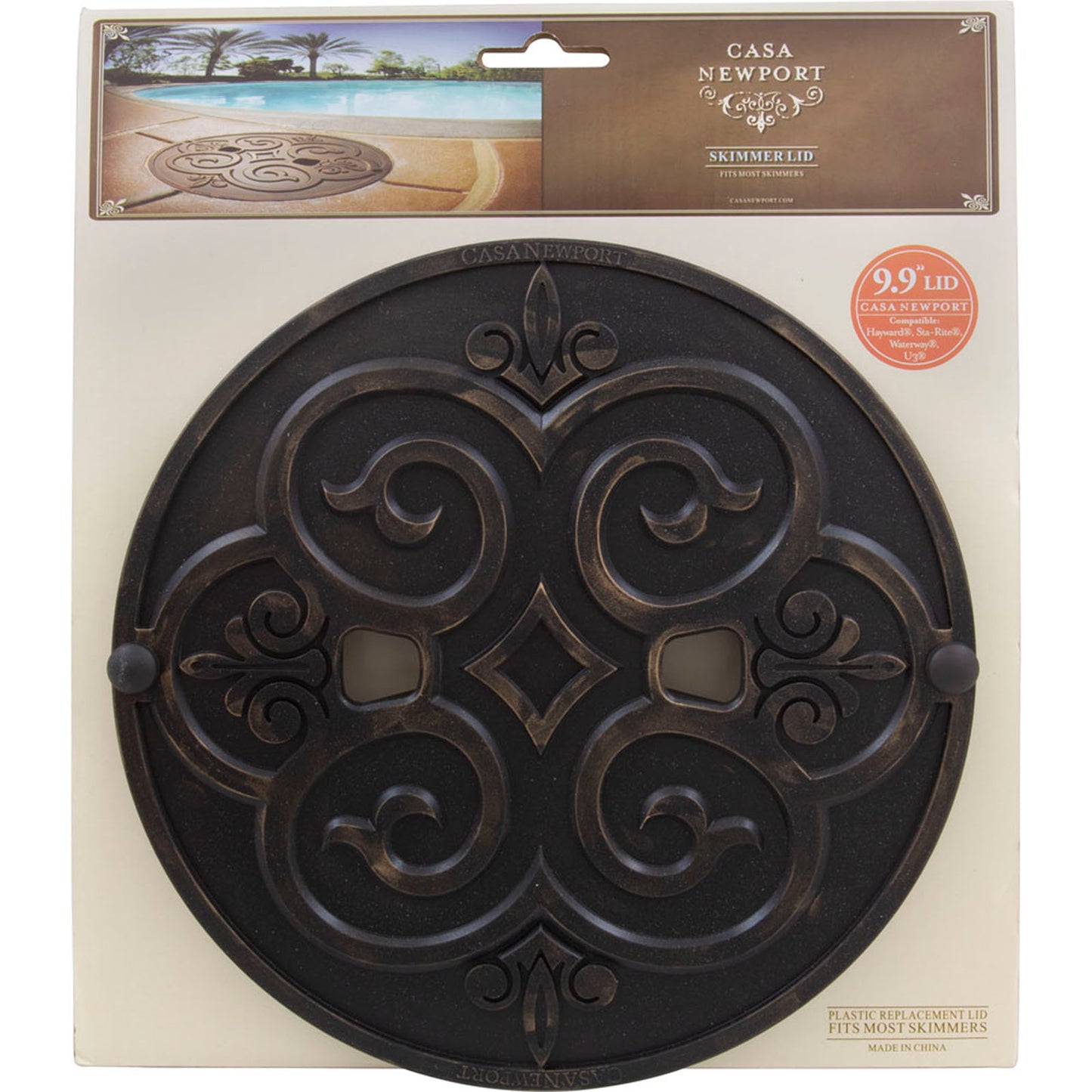 Lid, Generic SP1070/U3 Skimmer, 9-7/8"OD, Bronze, Plastic