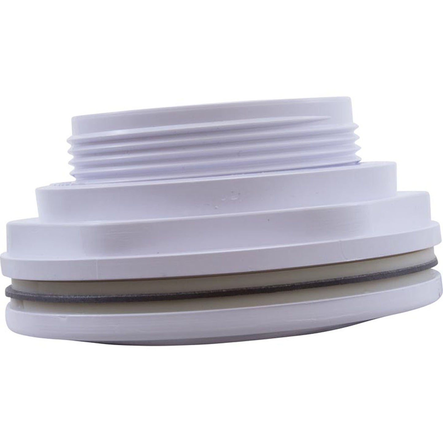 Wall Fitting, Fiberglass Std Body, 1-1/2"mpt x 1-1/2"s, White