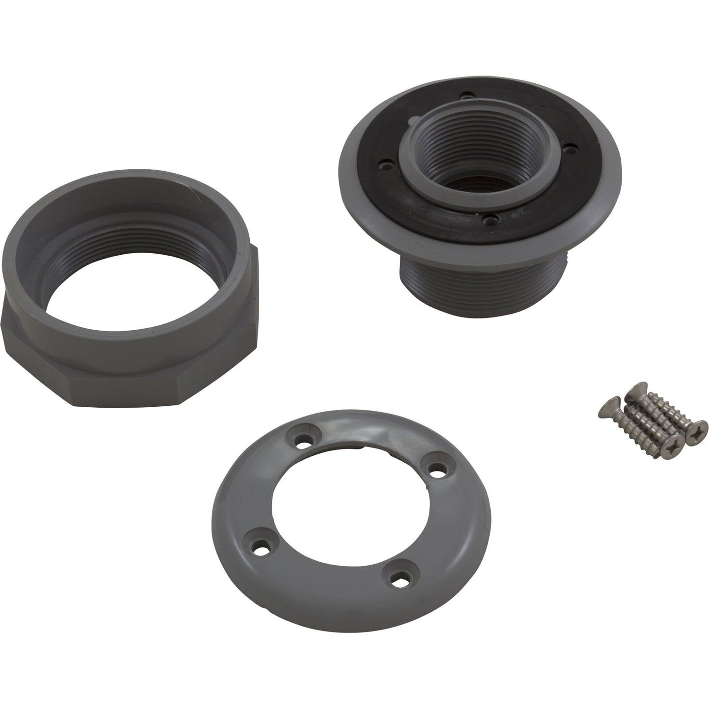 Wall Return Fitting, CMP, 1-1/2" x 1-1/2" Vinyl, Gray