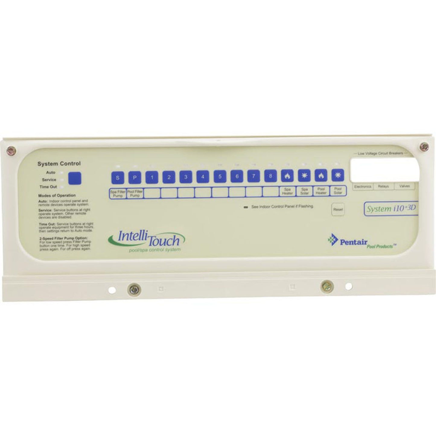Control Panel Bezel, Pentair, IntelliTouch®, i10-3D