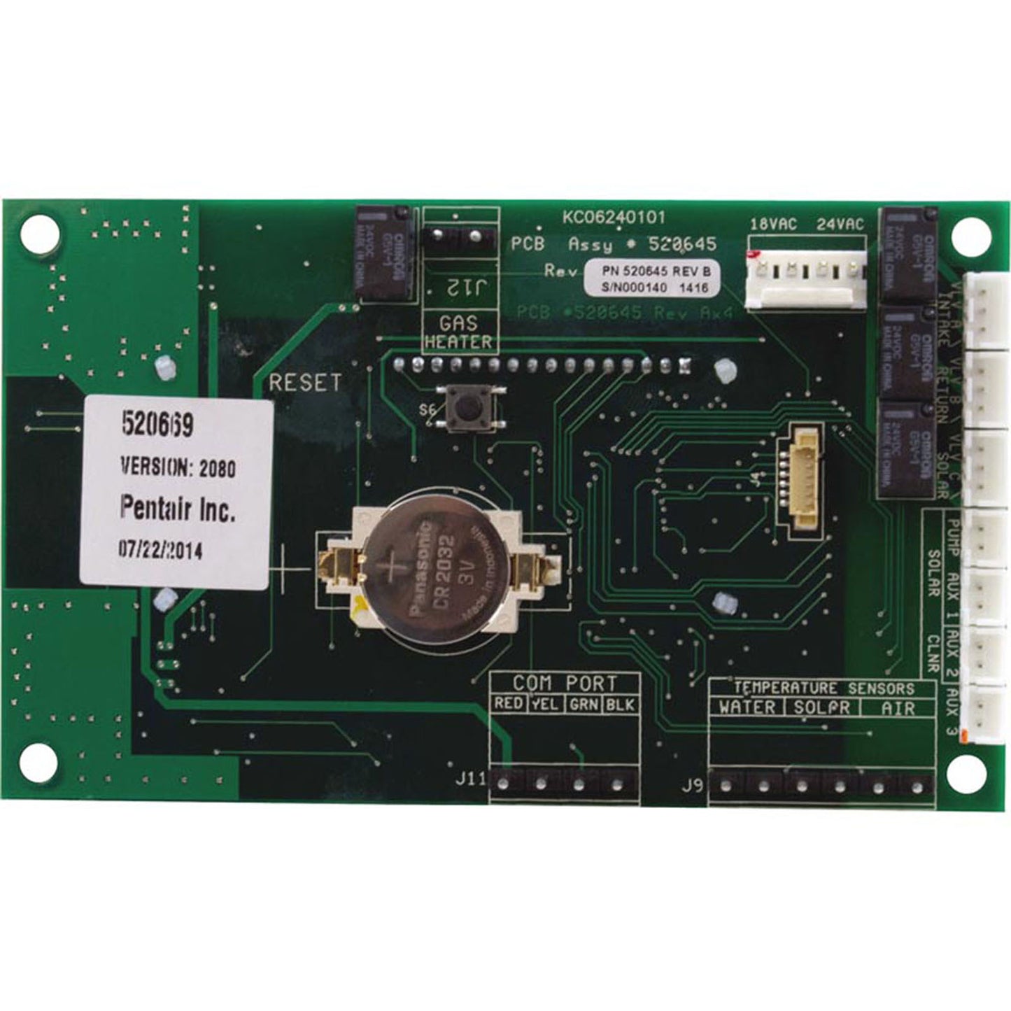 PCB, Pentair, SunTouch, Pool/Spa