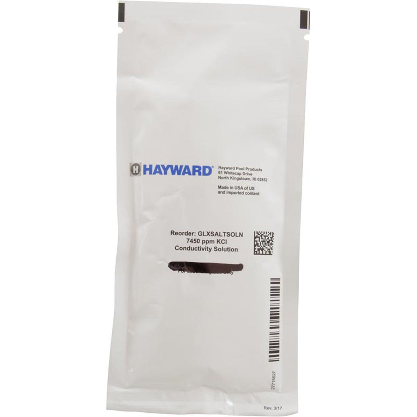 Solución de calibración, medidor de sal digital Hayward, 7450 ppm