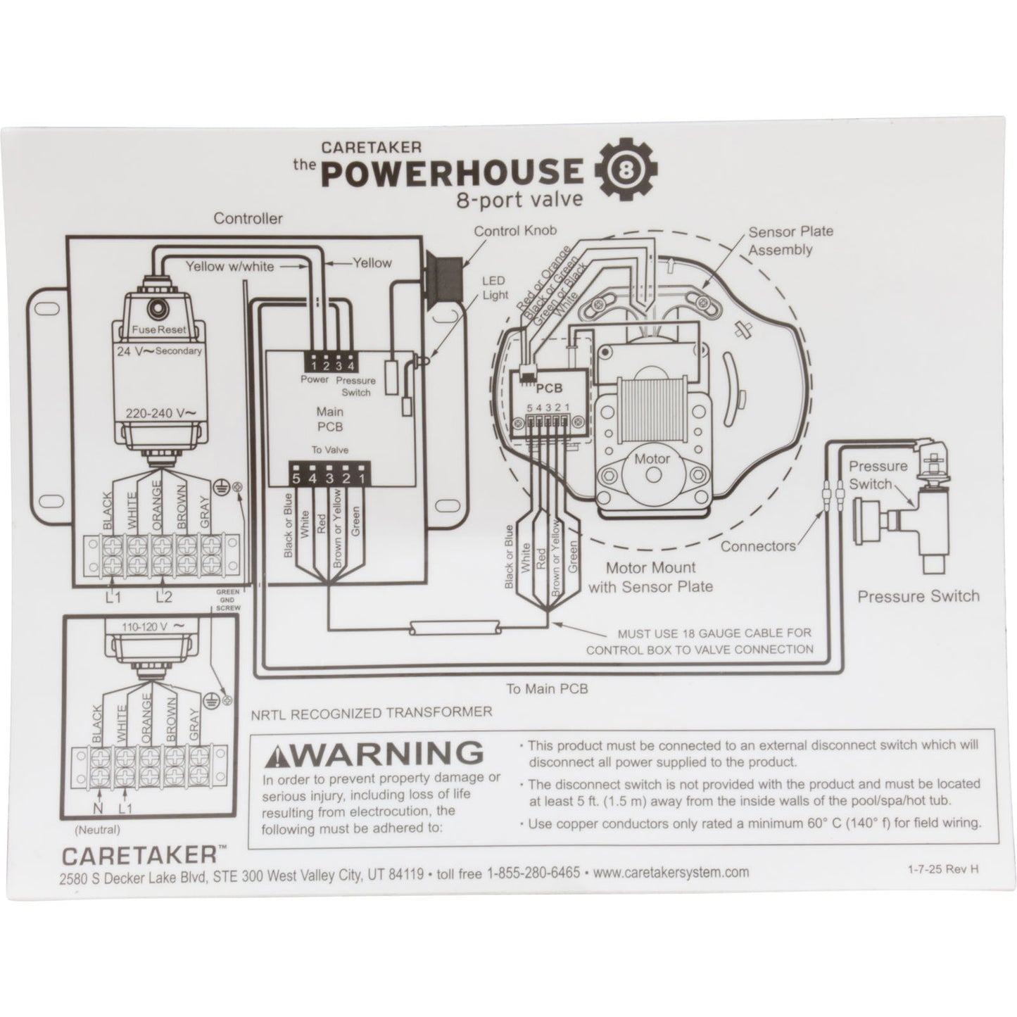 Kit de mise à niveau du moteur et du circuit imprimé, Caretaker UltraFlex 1