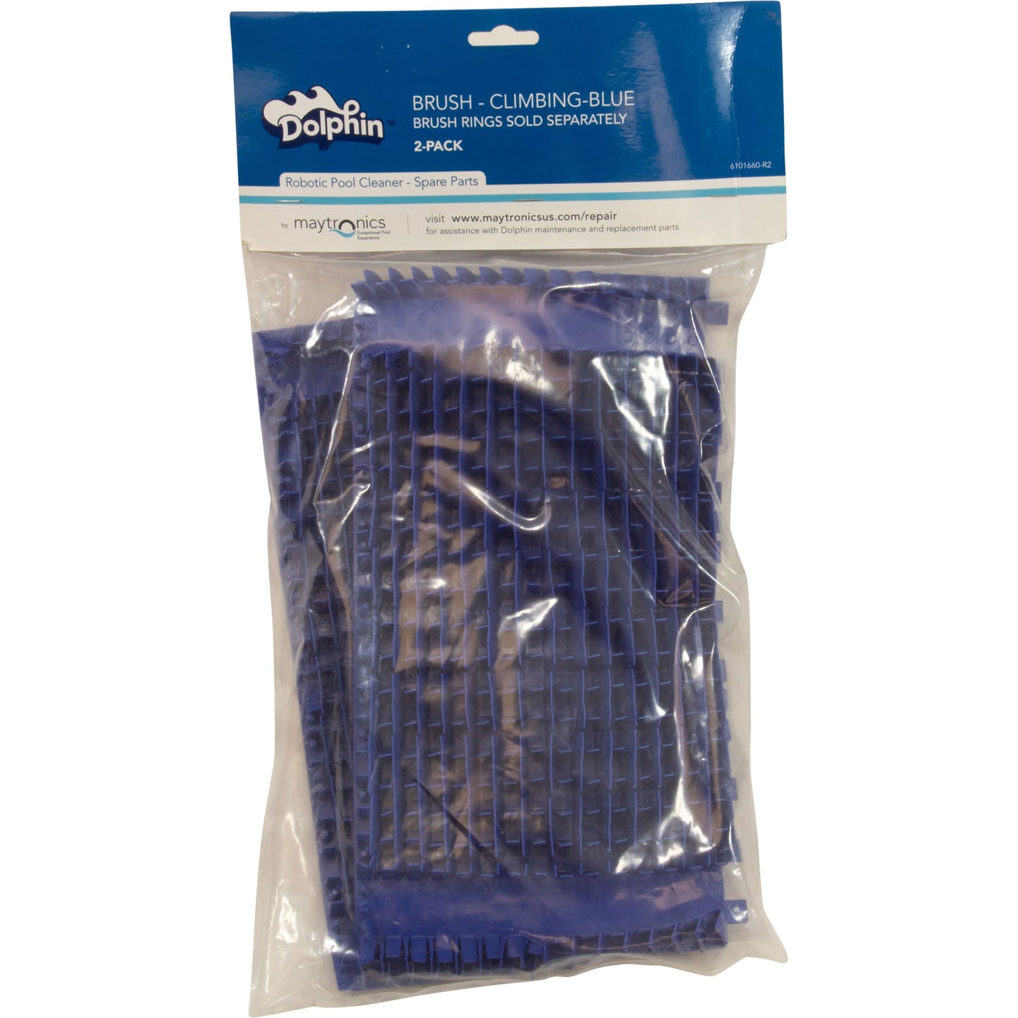 Brush Climbing, Maytronics Dolphin, Blue, w/o Rings, Qty 2