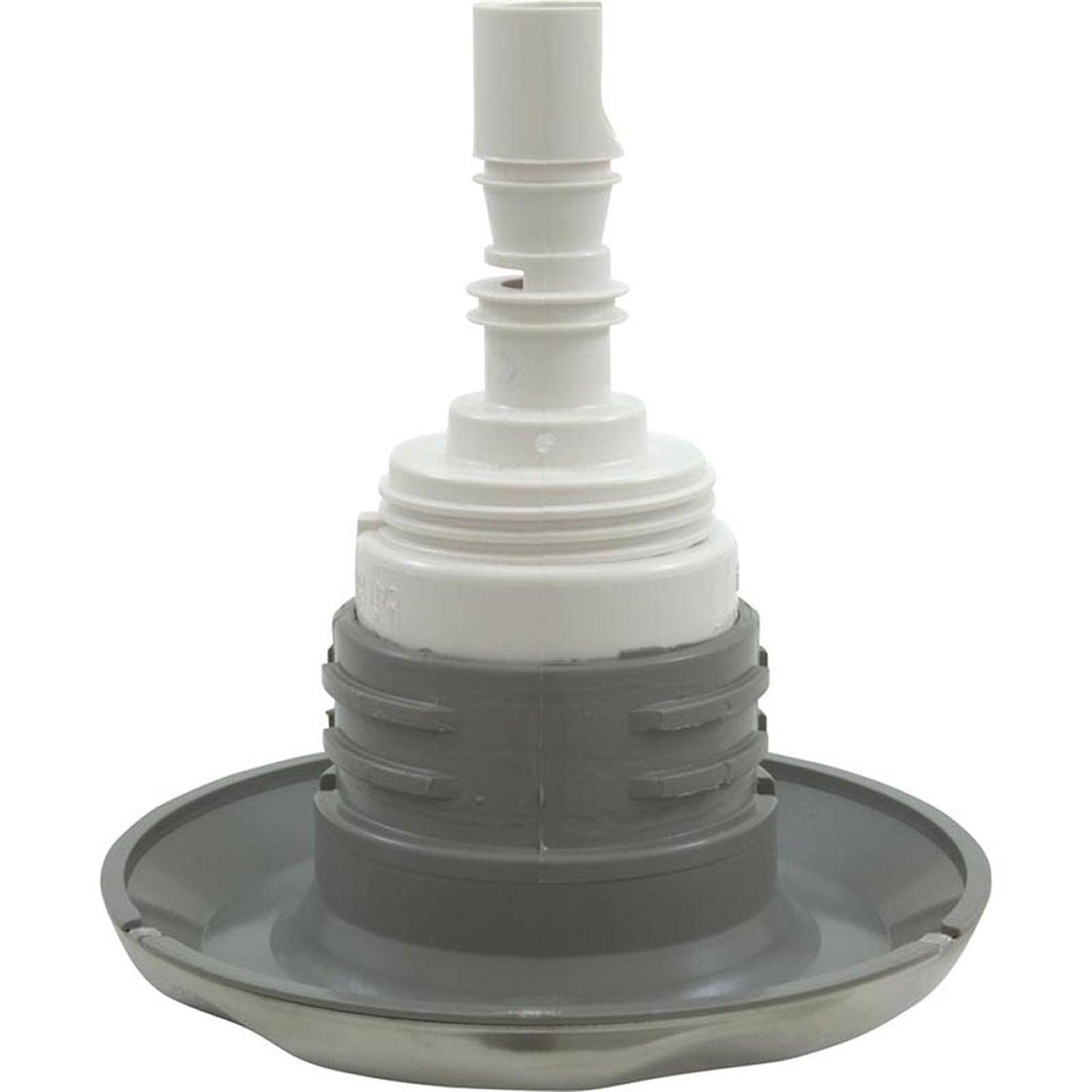 Jet Intl, WW Poly Storm, 4" fd, doble roto, ranura lisa, acero inoxidable/gris, rosca