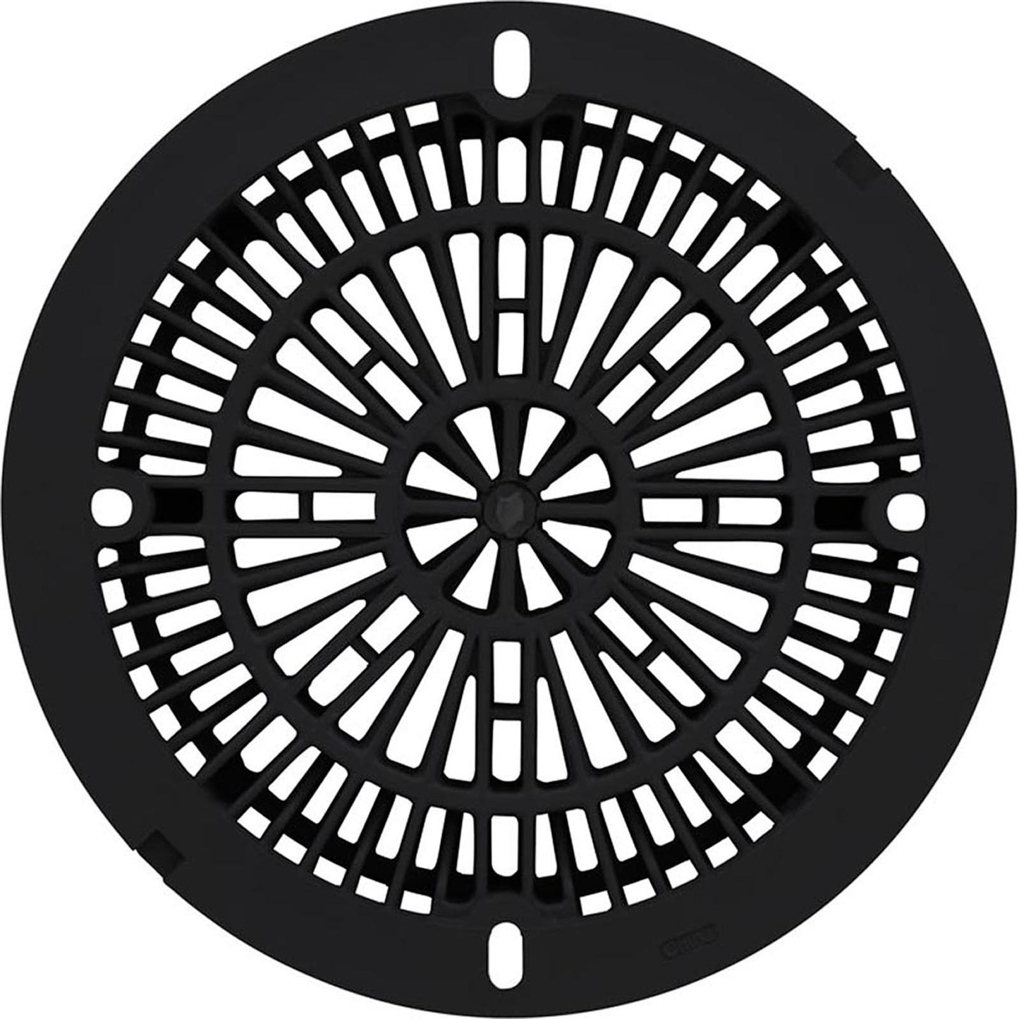 8" Galaxy Drain Cover With Screw Pack, Black