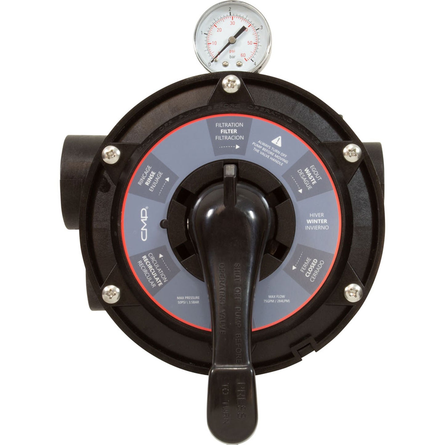 Multi-Port 1.5In Fpt Valve Black T/M Sand