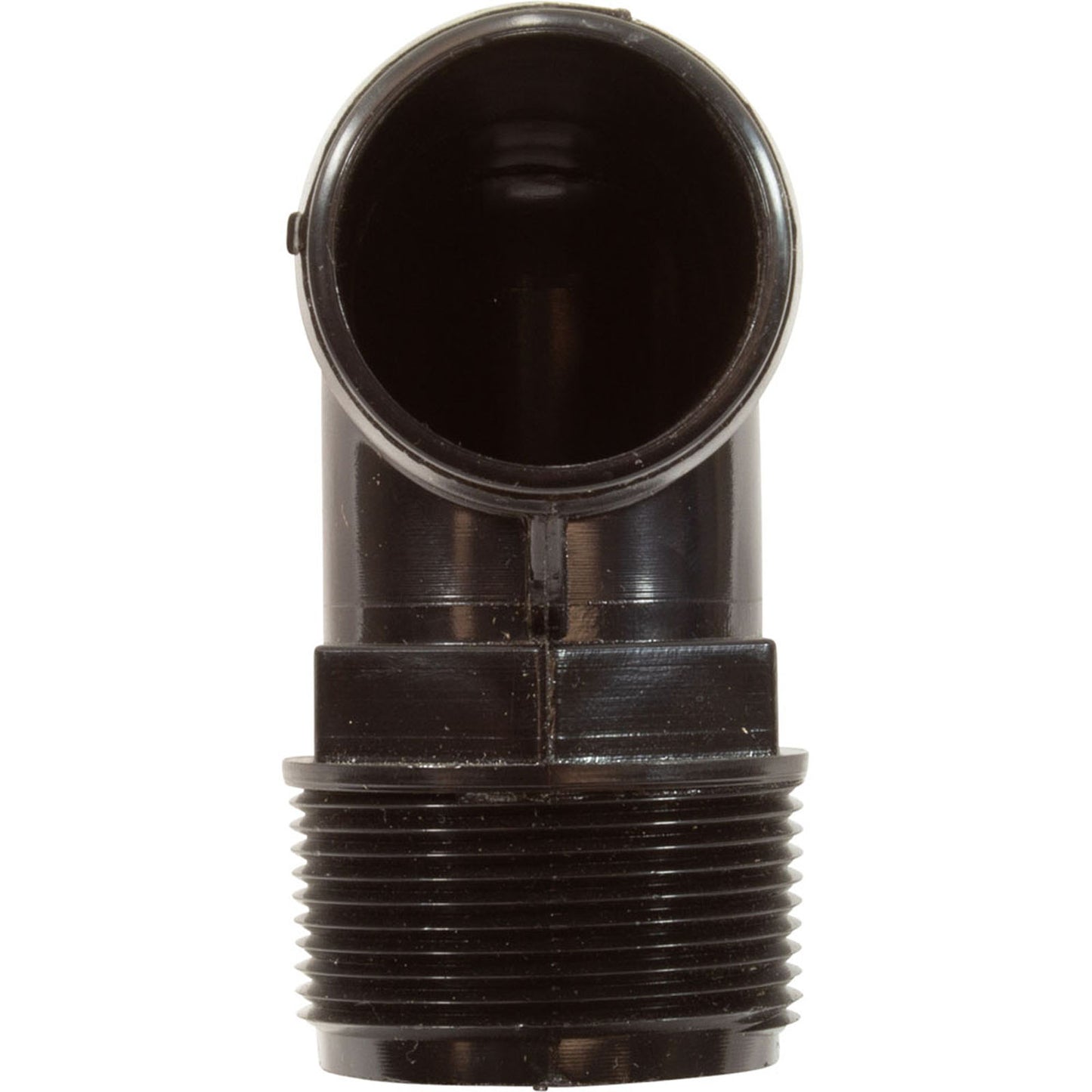 Codo de manguera de 1 1/2" Mpt x 1 1/2" - Negro