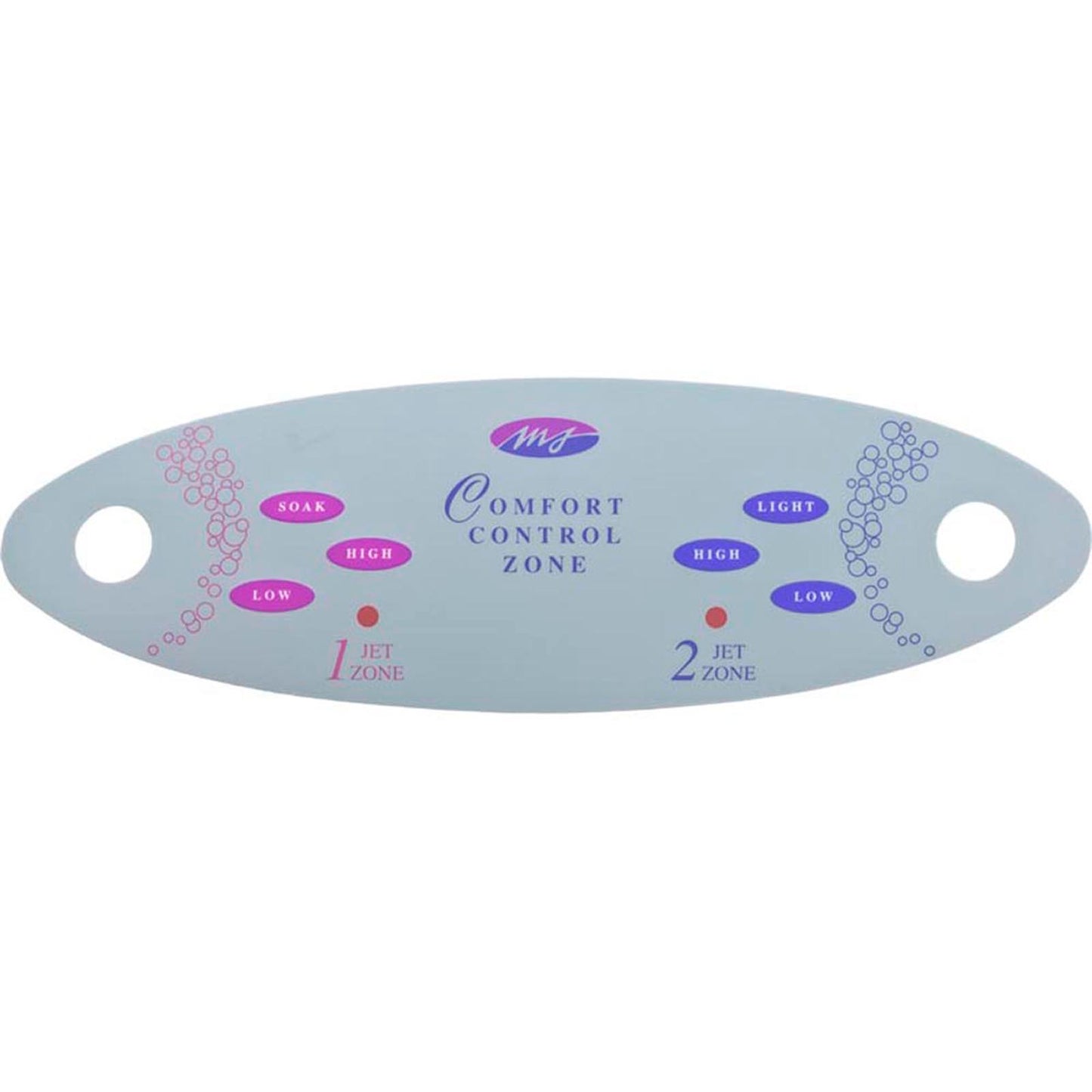 Overlay, Marquis Spa Mts Ii, 6 Button (650-0371 Panel)