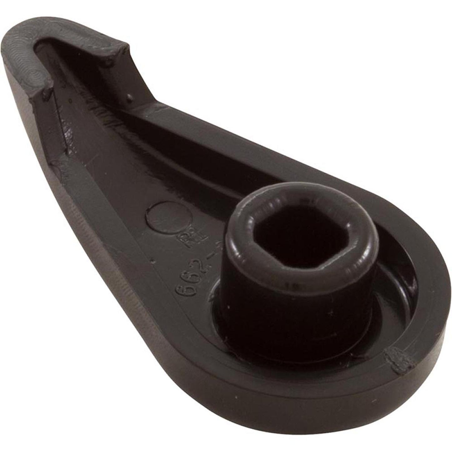 Handle, 1"Curved Top Access Air Control, Notched, Black