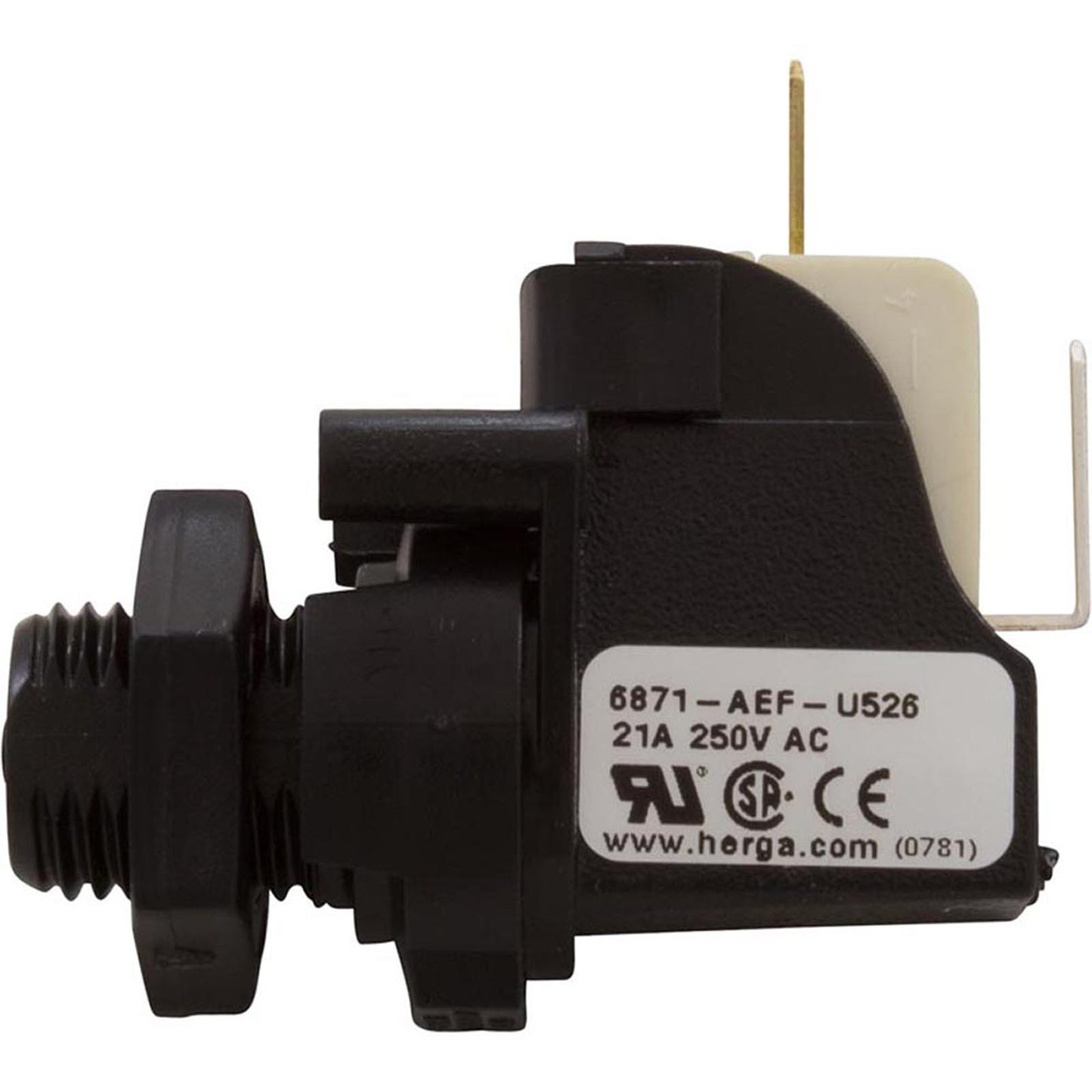 Air Switch, Latching, 9/16-18 Thread W.Retaining W/Nut.