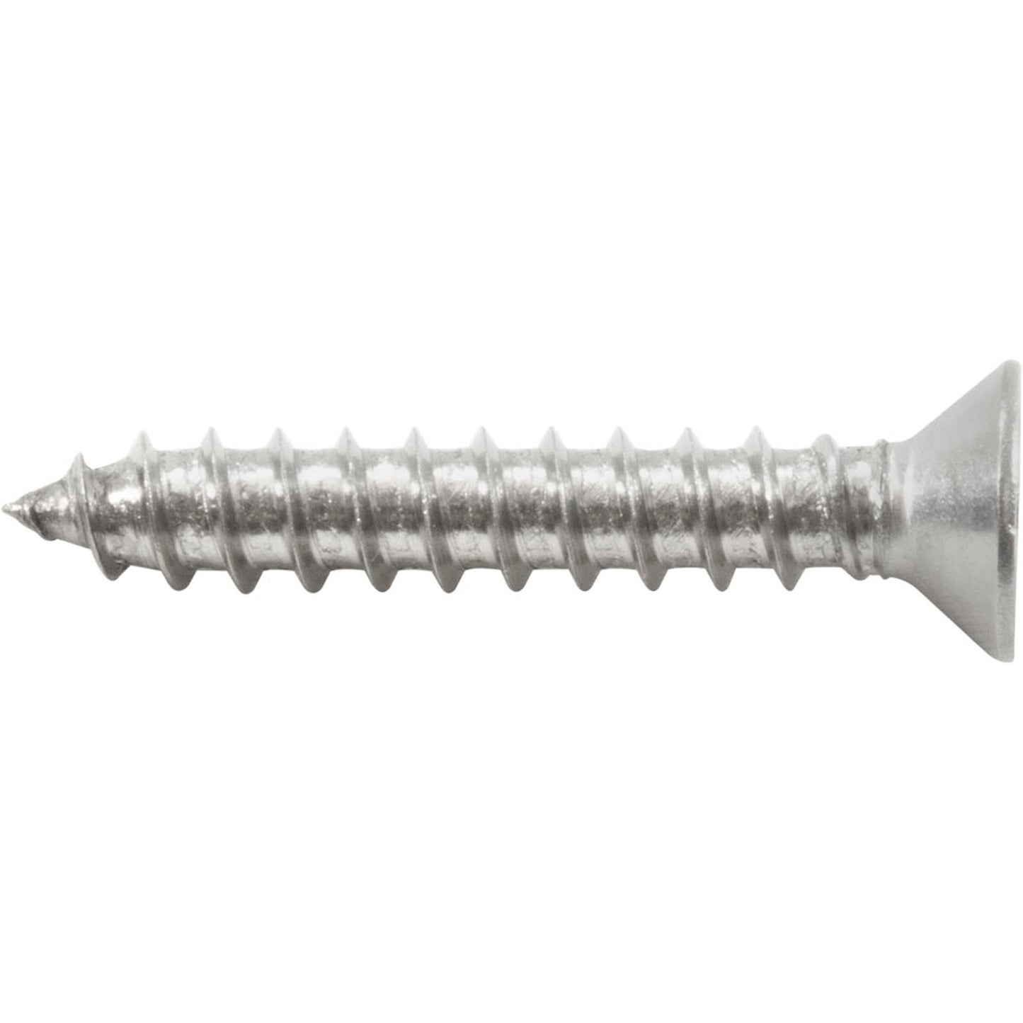 Tornillo de cabeza plana tipo A de acero inoxidable 316 de 1" y n.° 8