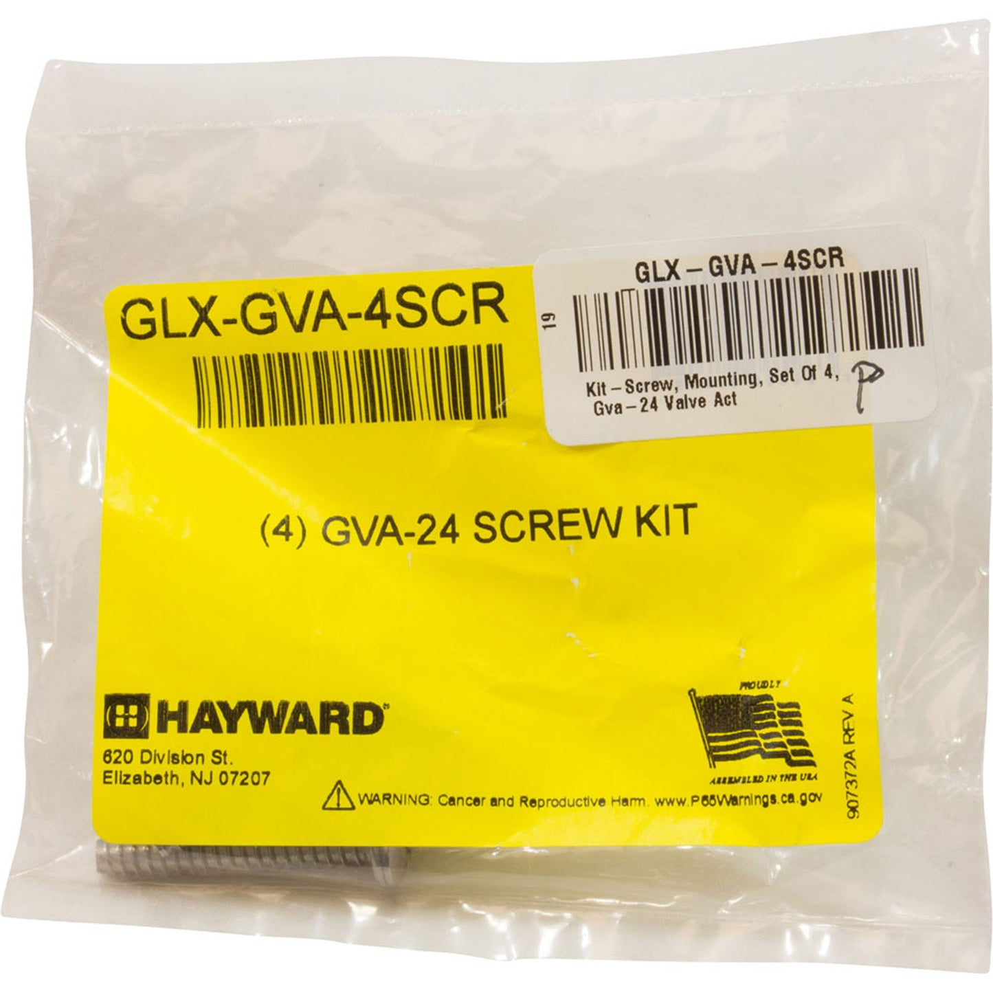 Kit-Screw, Mounting, Set Of 4, Gva-24 Valve Act