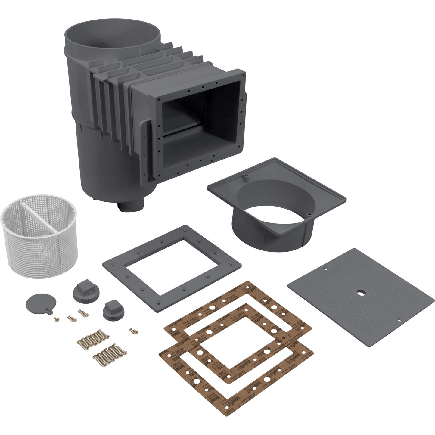 2 In Auto-Skim Dark Gray, Square Lid
