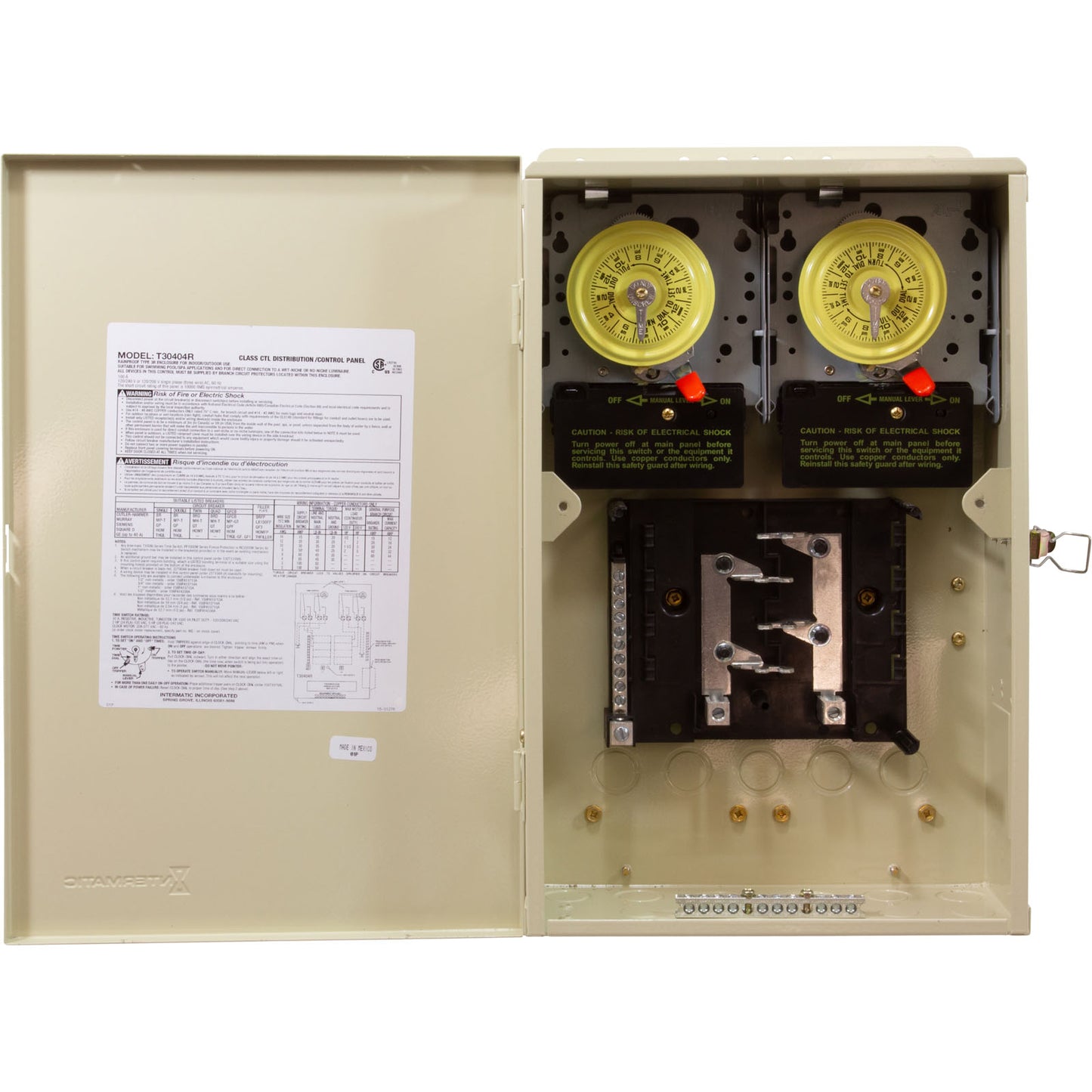 Intermatic Control W/Two T104M In Outdoor Enclosure