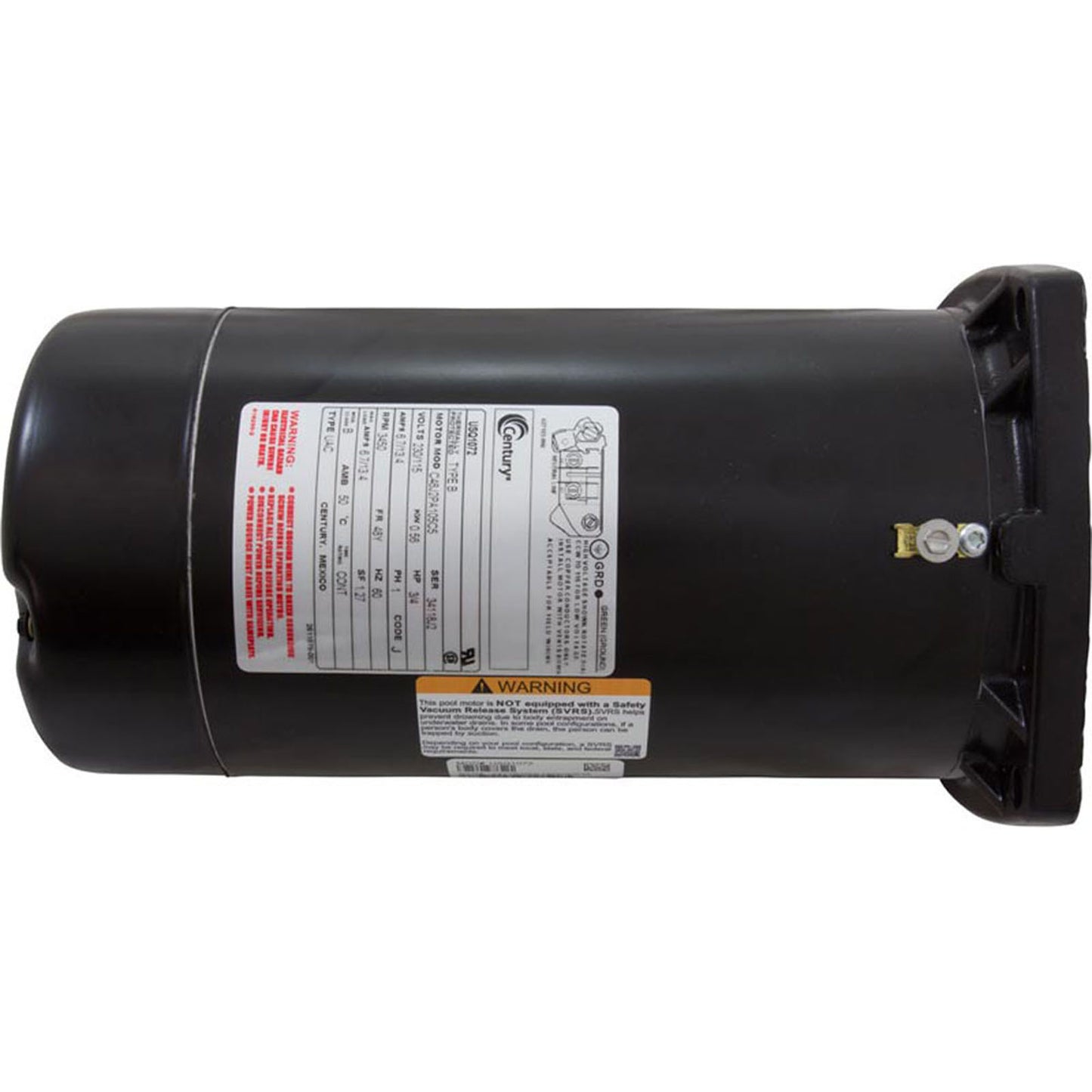 Mtr, Cent, .75Hp, 115/230V, 1-Sp, Sf1.27, 48Yfr