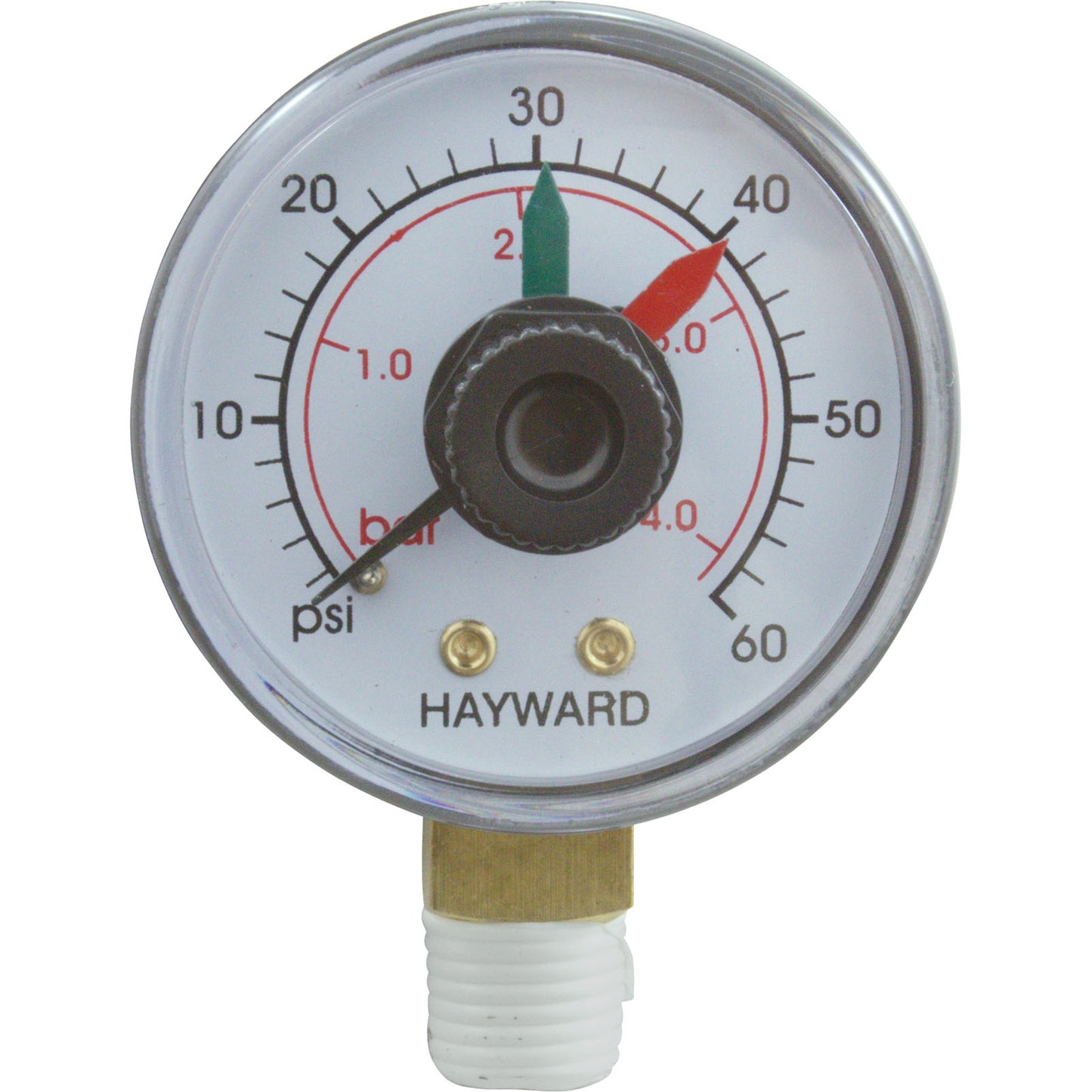 Pressure Gauge, Hayward, 1/4"mpt, 0-60psi, Bottom Mount, w/Dial