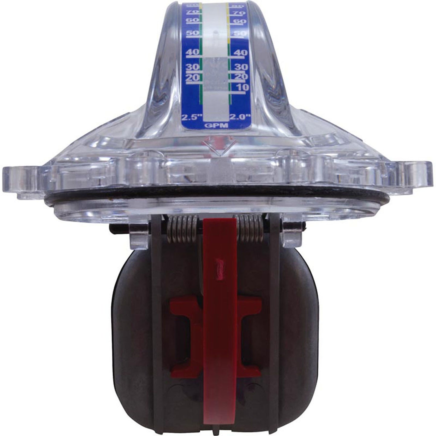 Flow Meter/Check Valve, FlowVis, Jandy/Praher Retro, 2"s/2-1/2"spg