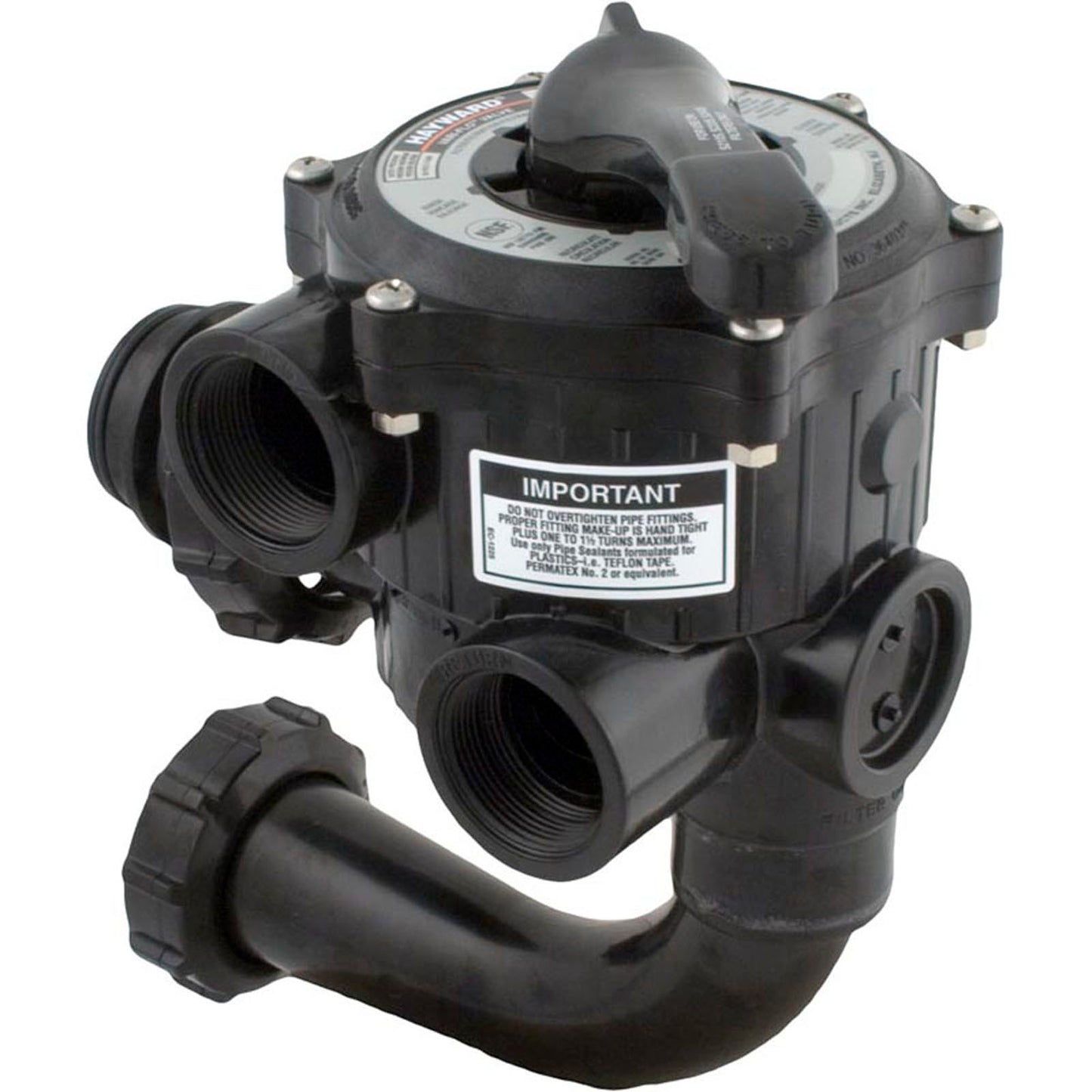 Multiport Valve, Hayward SP0710X62, 1-1/2", 6 Pos, w/Gauge