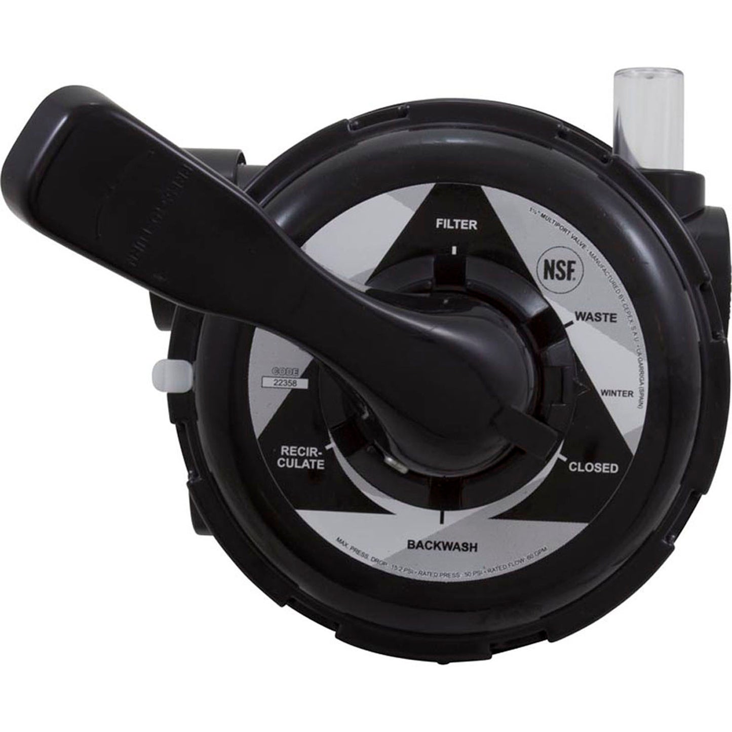 MPV, Astral, Sand Filter, 1-1/2", Top Mount, 6 Position