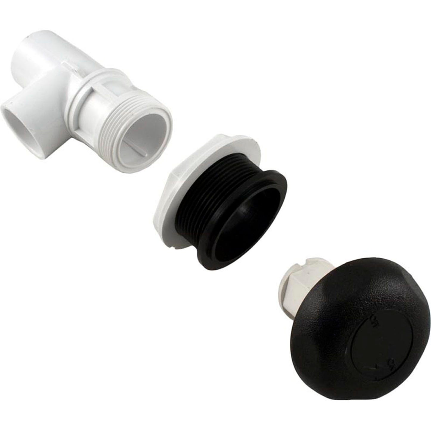 On/Off Valve, Waterway, 1"s x 1"s, Single Port, Black
