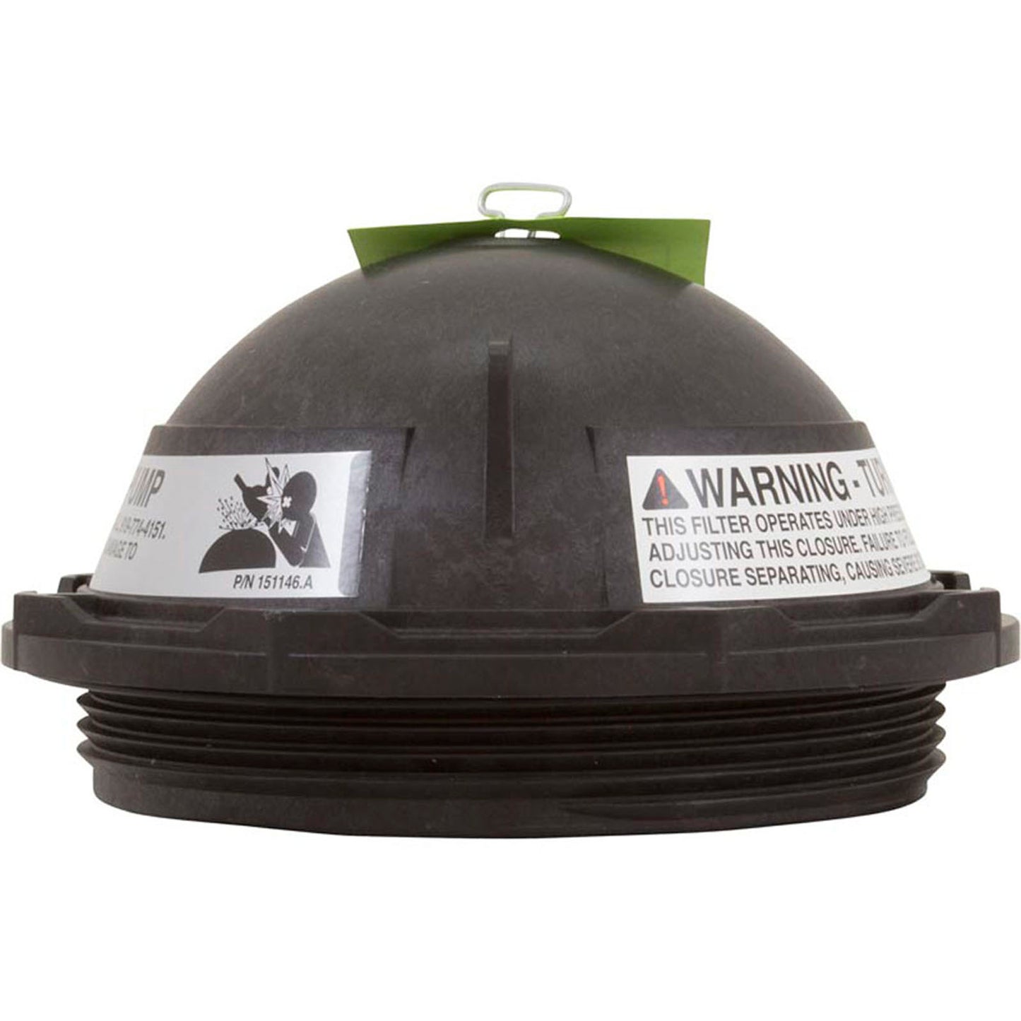 Tank Lid, Pentair PacFab Triton II, 6", w/ O-Ring, Black