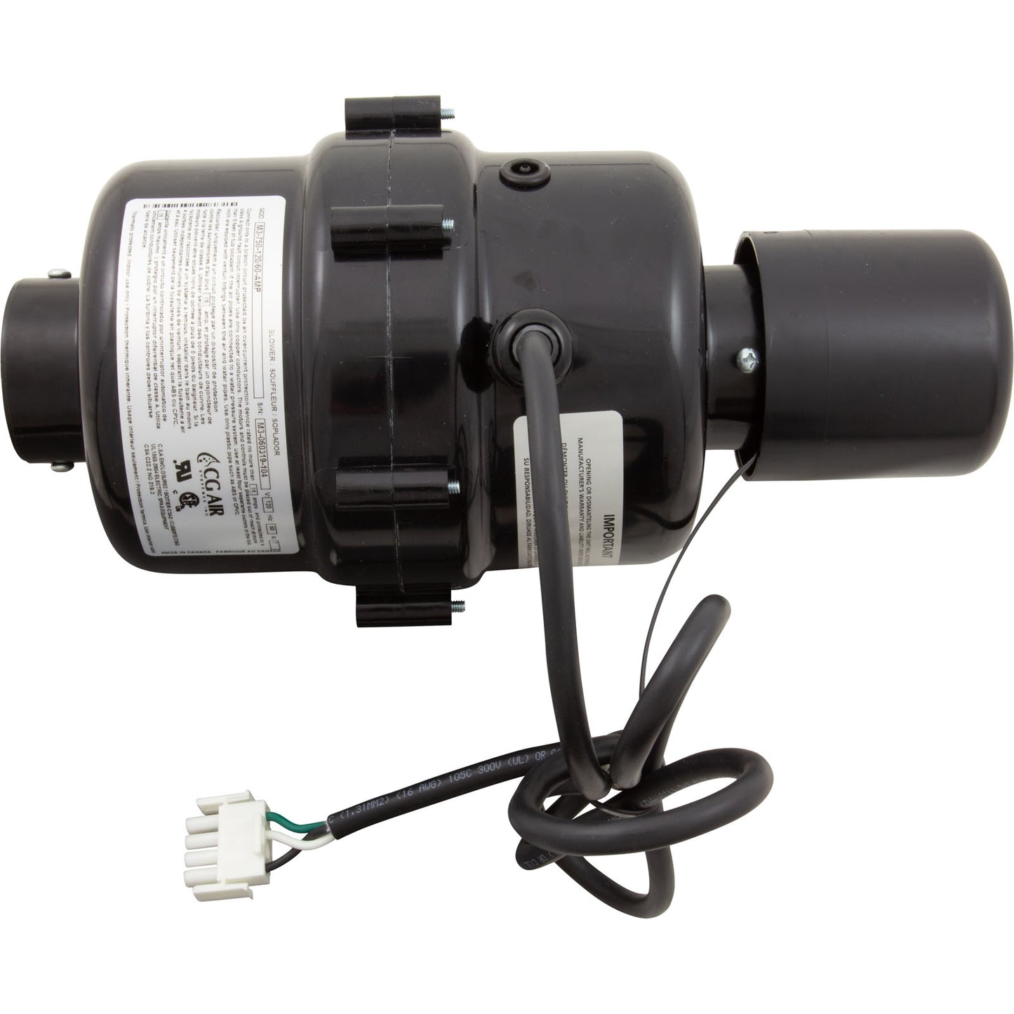 Blower, CG Air Millenium Eco, 230v, 4.0A, 50hz, 3' AMP, w/Muffler
