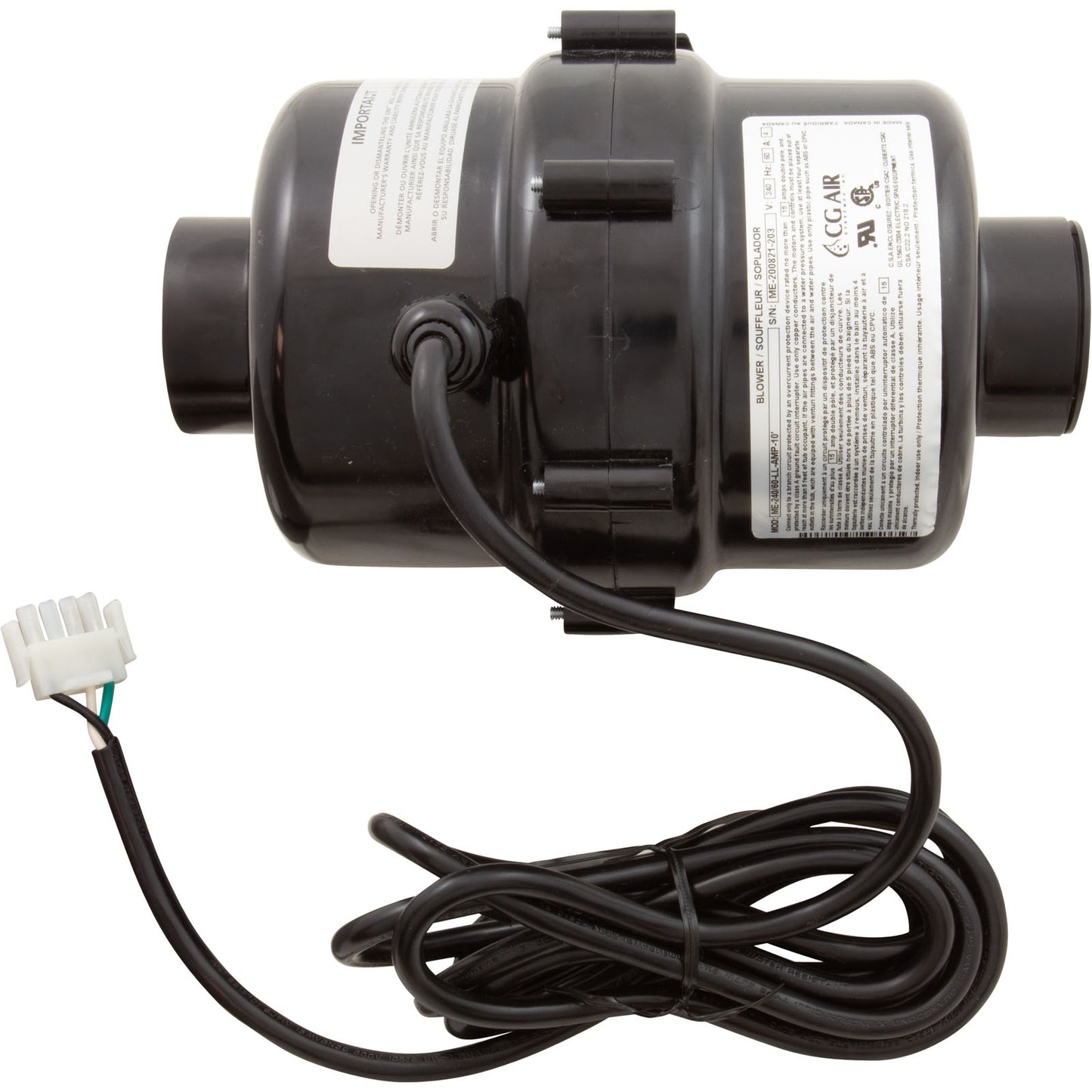 Blower, CG Air Millenium Long Life, 230v, 4.0A, 10ft AMP