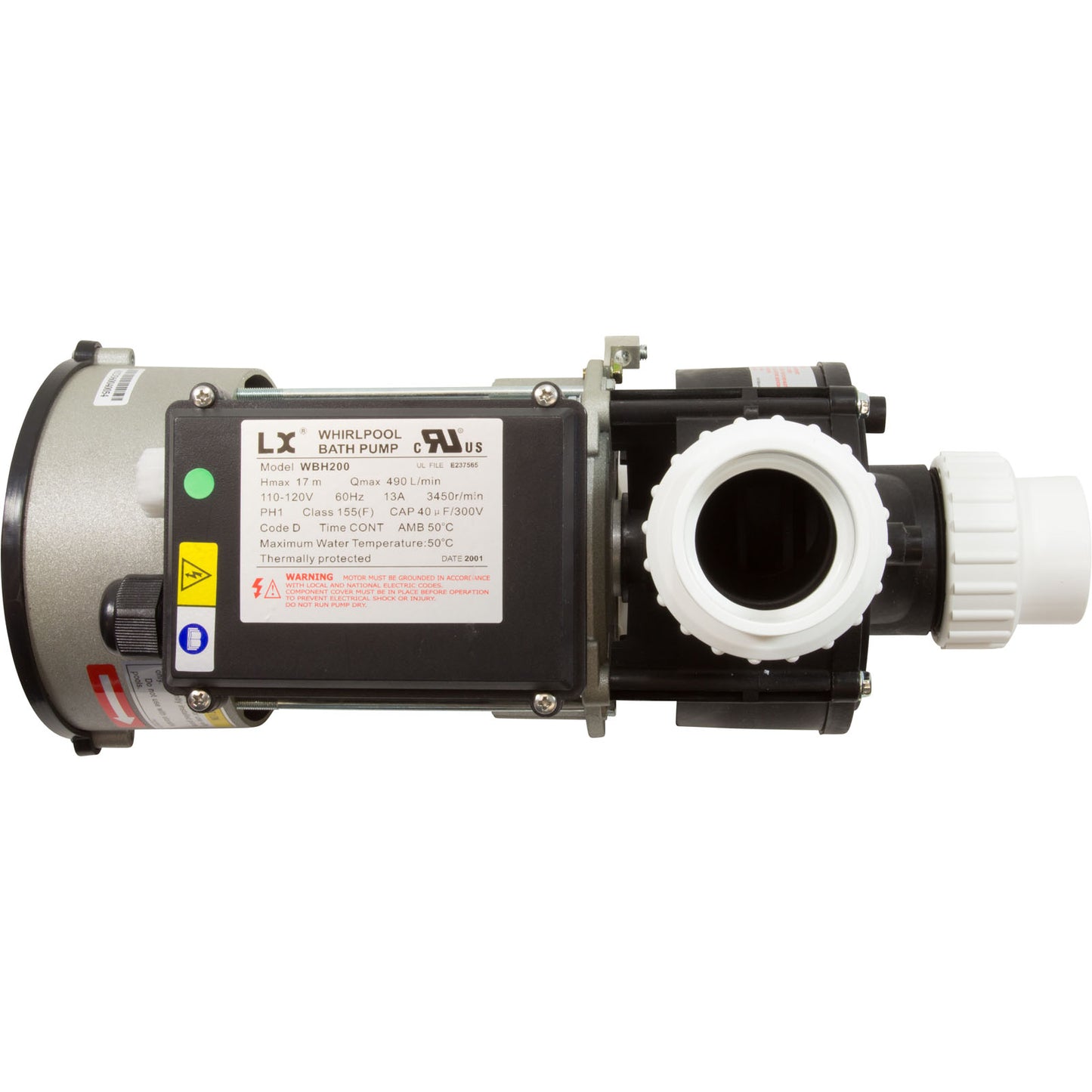 Pump, Bath, LX WBH, 13.0A, 115v, 1.5", w/Air Switch