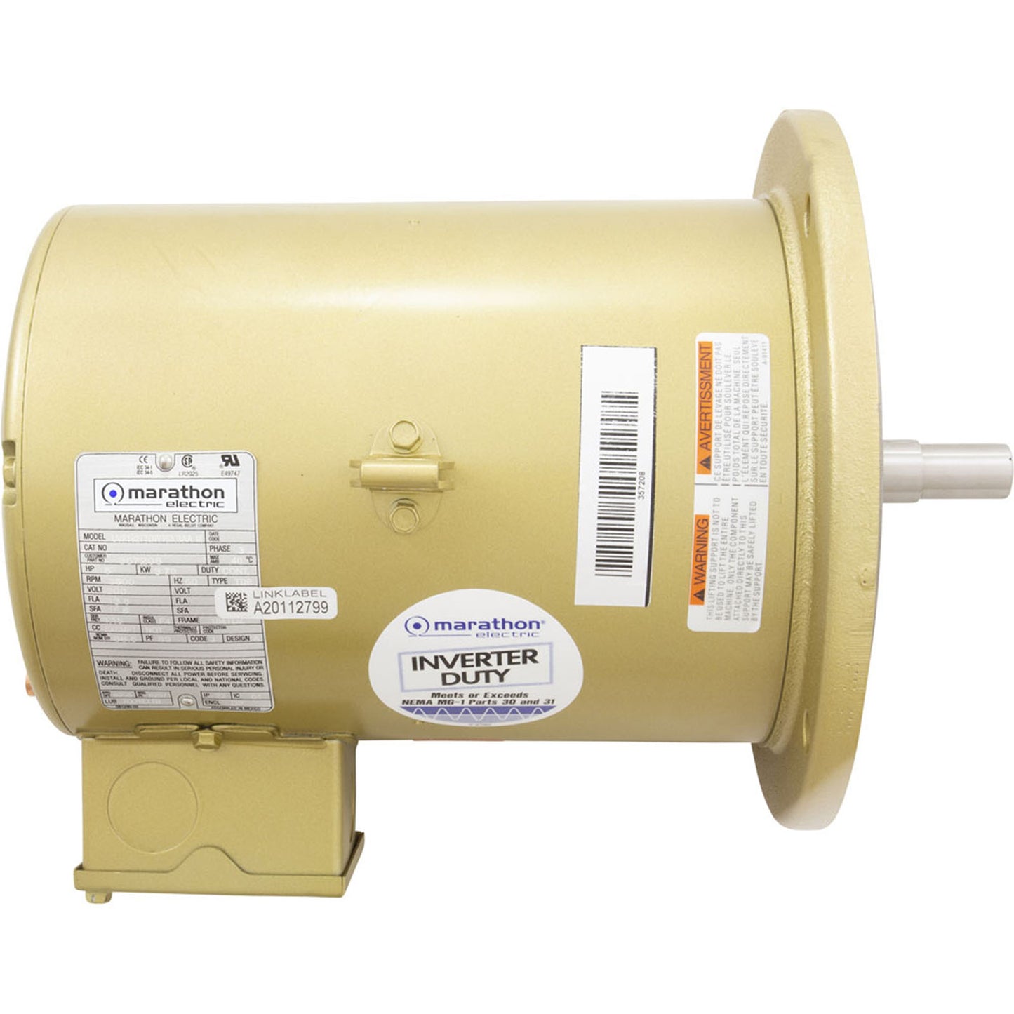 Motor, Pentair C Series, 5.0hp, 200v/208v, 3-Phase