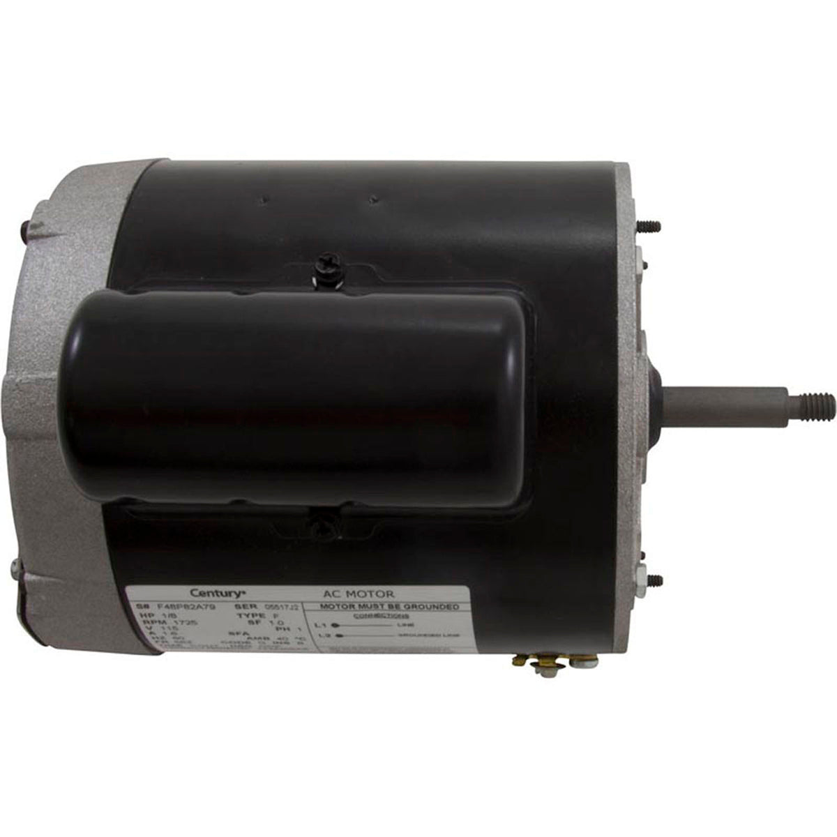 Motor, Century/WW, 1/8hp, 230v, 1-Spd, 48fr, Stubby, Circ