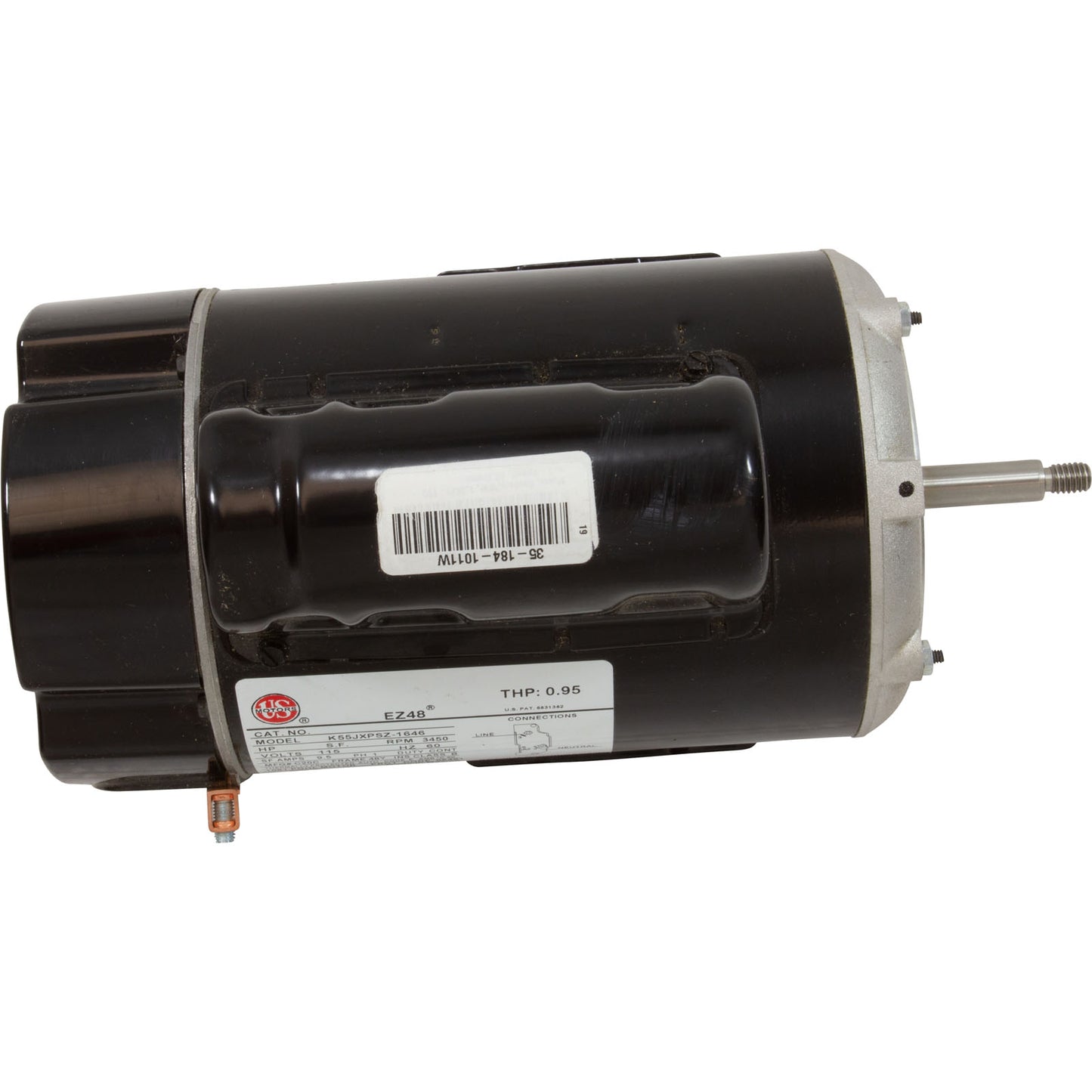 Moteur, moteur US/WW, 1,0 cv, 115 V, 1 vitesse, cadre 48