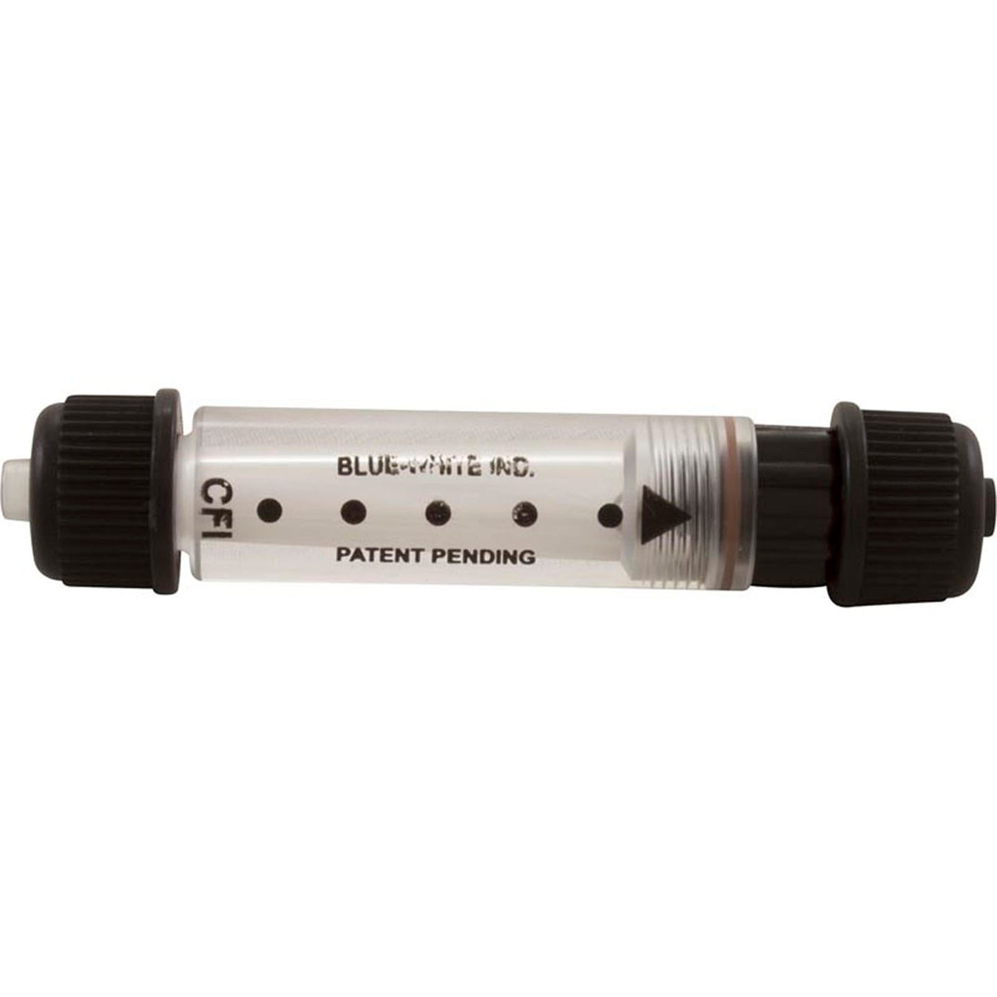 Indicador de flujo, azul-blanco, para tubo de 3/8" de diámetro exterior, bobina de acero inoxidable