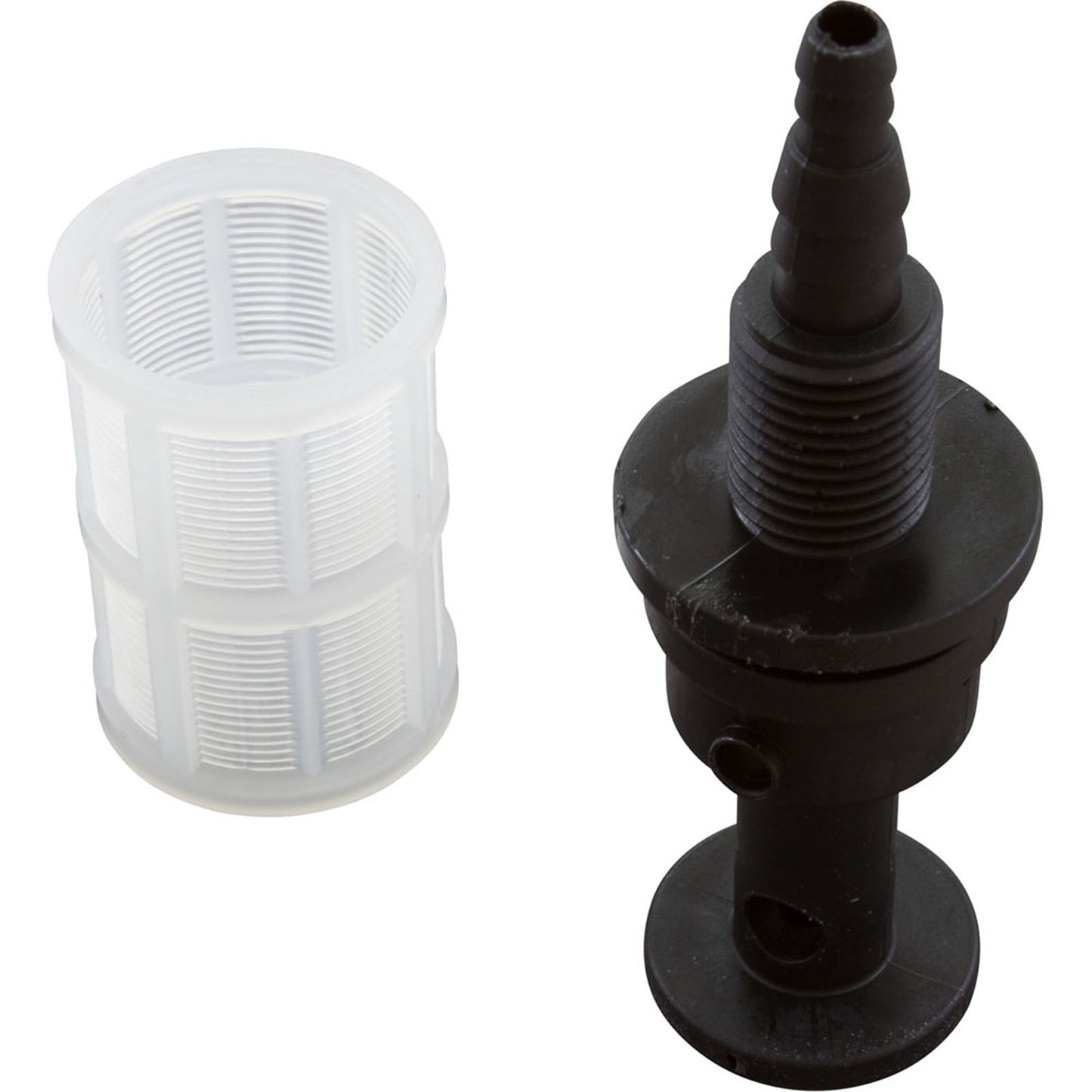 Válvula de pie, azul-blanca, junta tórica de Viton/Aflas, para tubo de 3/8" de diámetro exterior