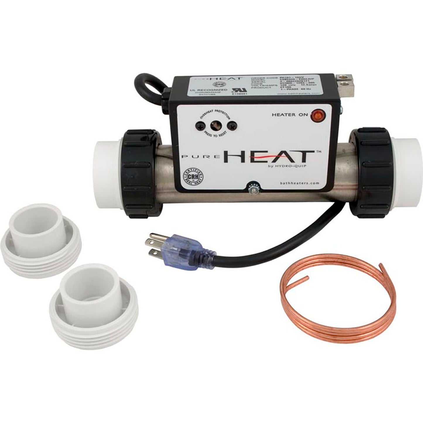 Heater, Bath, H-Q InLine, PH101-15UV, 115v, 1.5kW, Vac, 3ft Crd, Plg