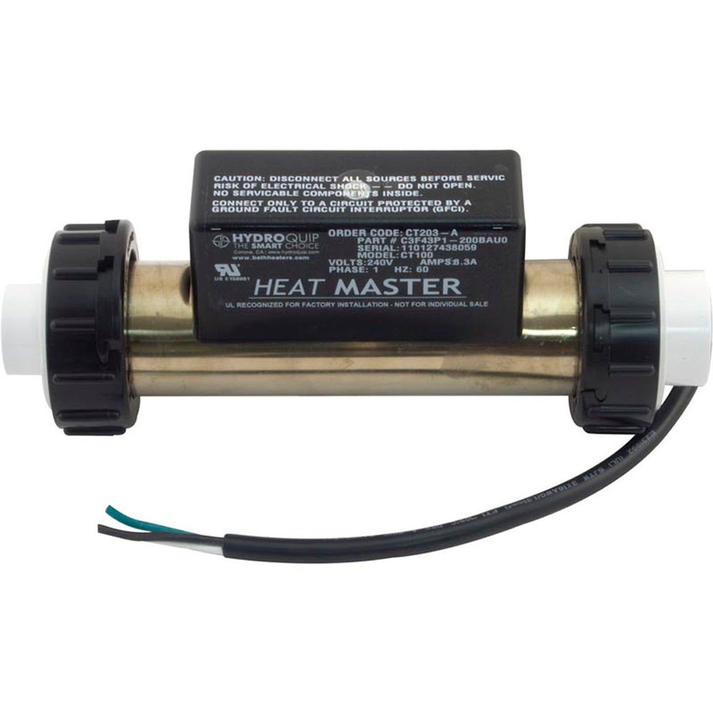 Heater, Bath, H-Q InLine, PH201-20UP, 230v, 2.0kW, 3ft Bare Cord