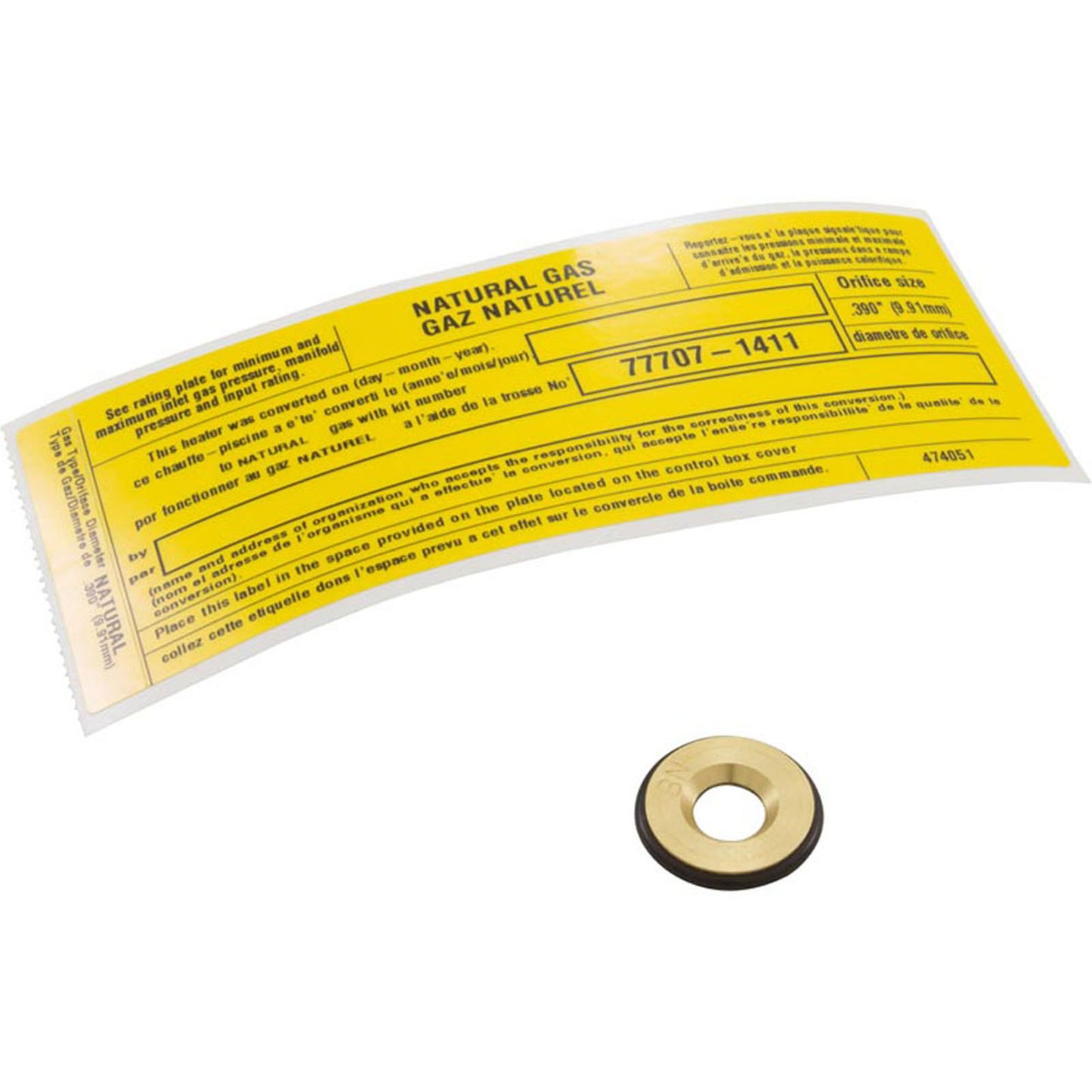 Conversion Kit, Pentair MasterTemp/Max-E-Therm 400, LP to Nat.