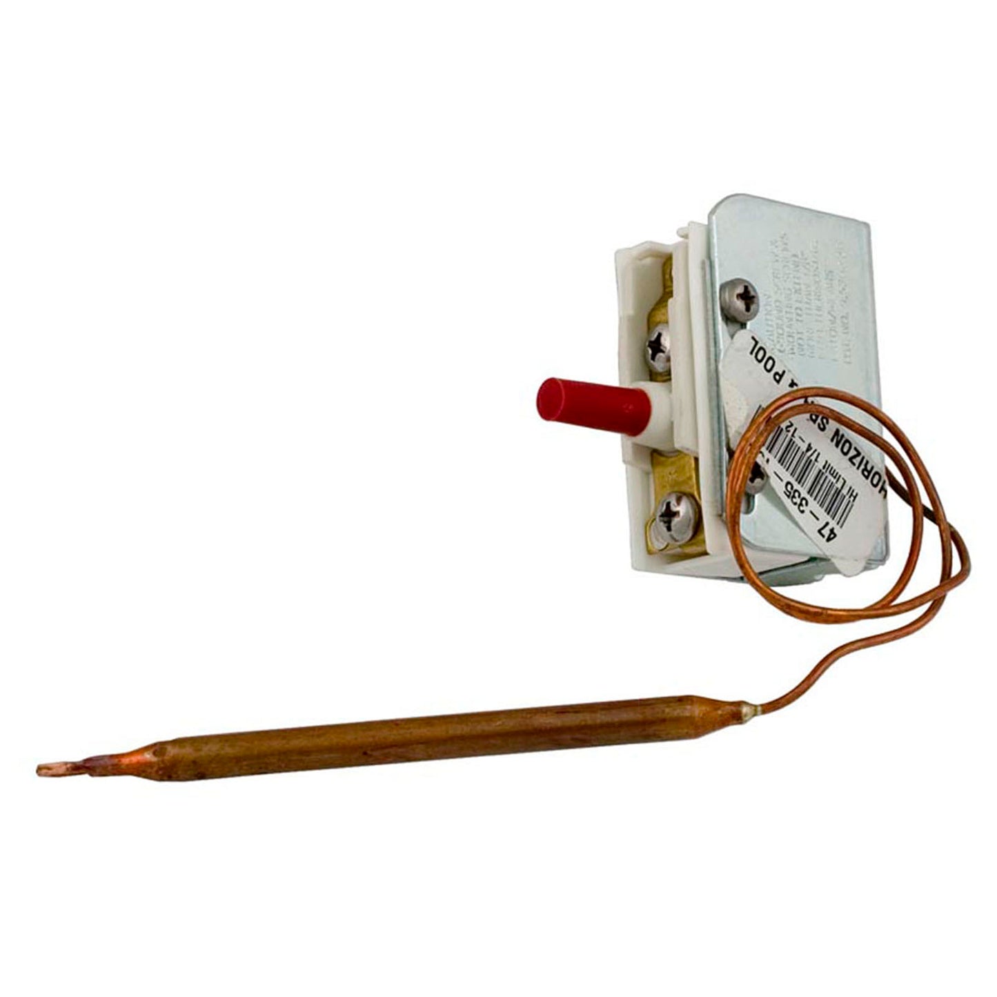 Hi-Limit, 1/4" dia, 12"Capillary, SPST, Screw Terminal, 25A