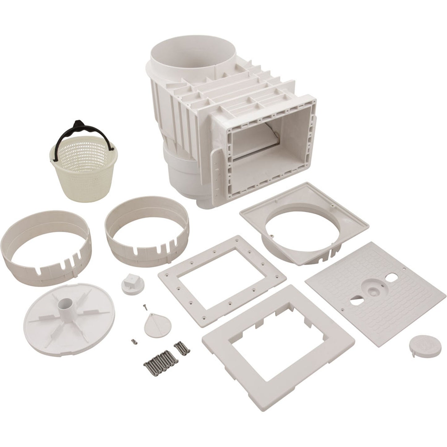 Skimmer Complete, WW Renegade, Fiberglass, 2", wht, Square