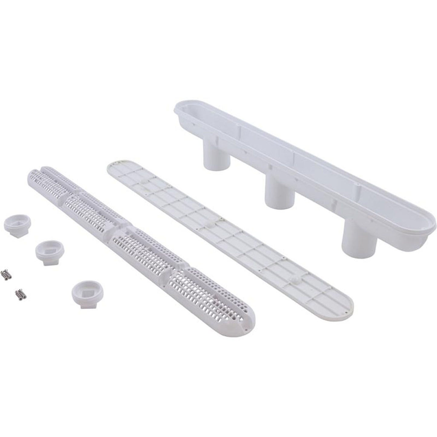 Drain de canal, WW 32" Ultra, Gunite, 2-1/2" spg, blanc