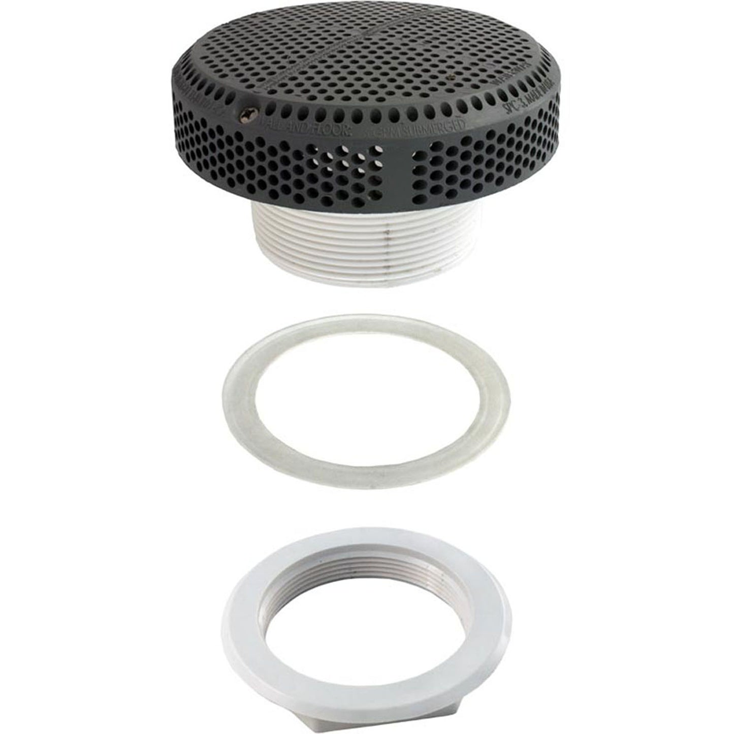 Suction Assembly, WW Super Hi-Flo, 3-3/8"hs, 2-1/2"s, Gray