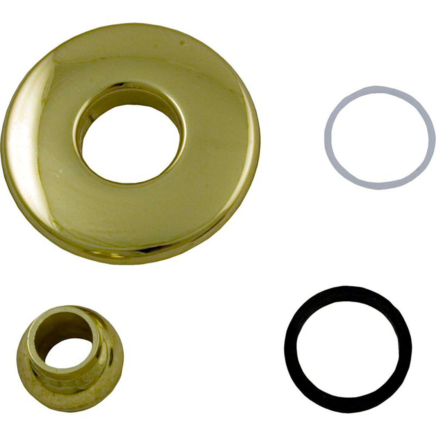 Escutcheon, HydraBaths Futura, 2-5/8"fd, w/Dir Eye, Smth, Brass