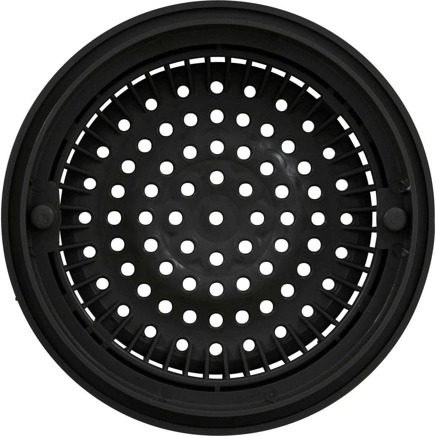 Main Drain Grate, WW Anti Vortex, 8" Rnd, w/Collar, Black