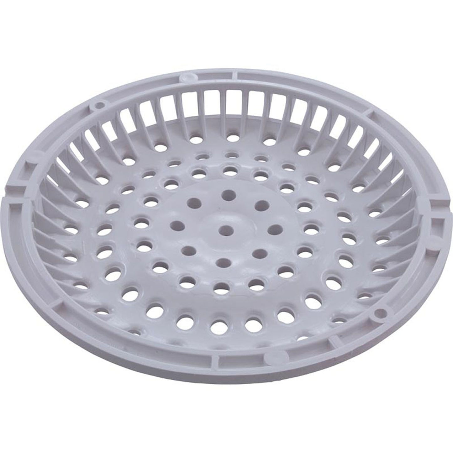 Main Drain Grate, Waterway Anti Vortex, 8" Round, White