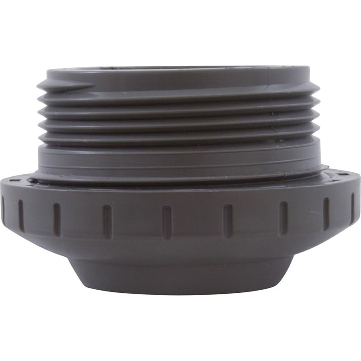 Raccord à œil, WW, 1-1/2"mpt, 2-3/8"fd, 1/2"orifice, gris