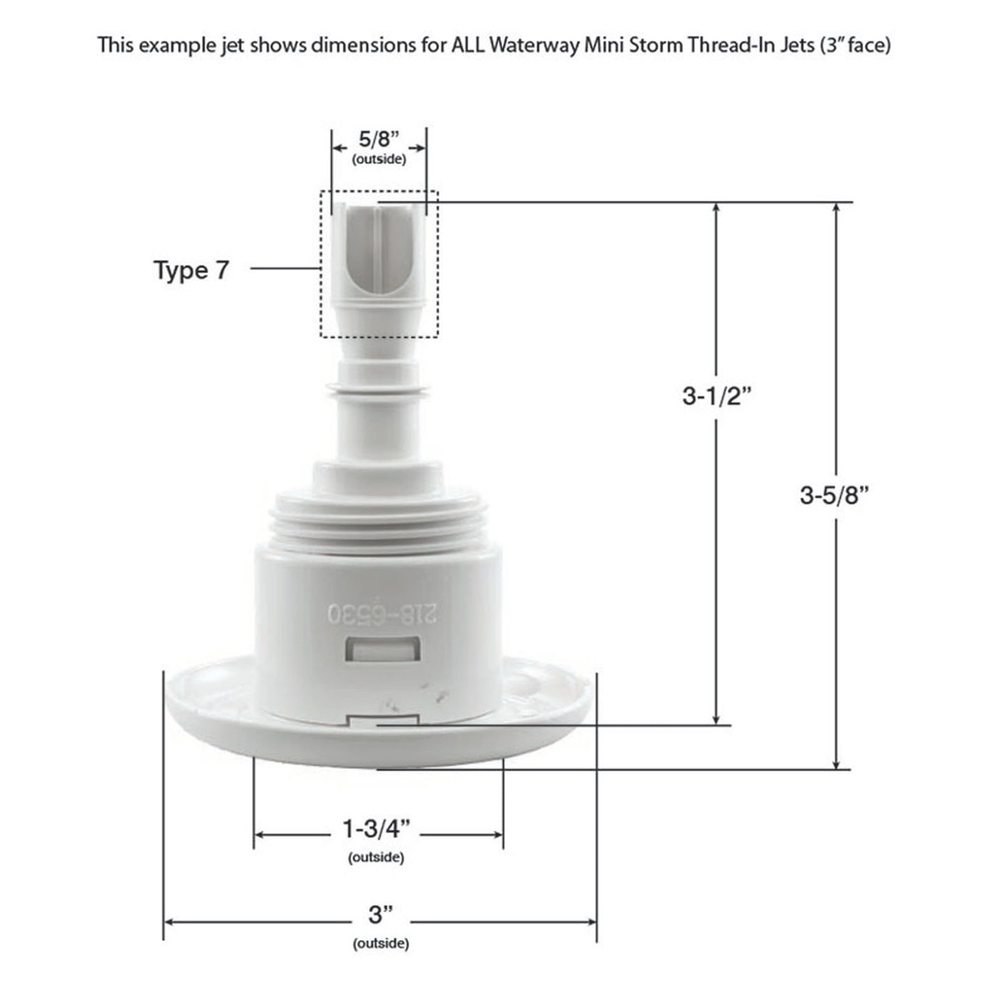 Jet Intl, WW Mini Storm, 3"fd, Dir, Smth, Gry, Thd