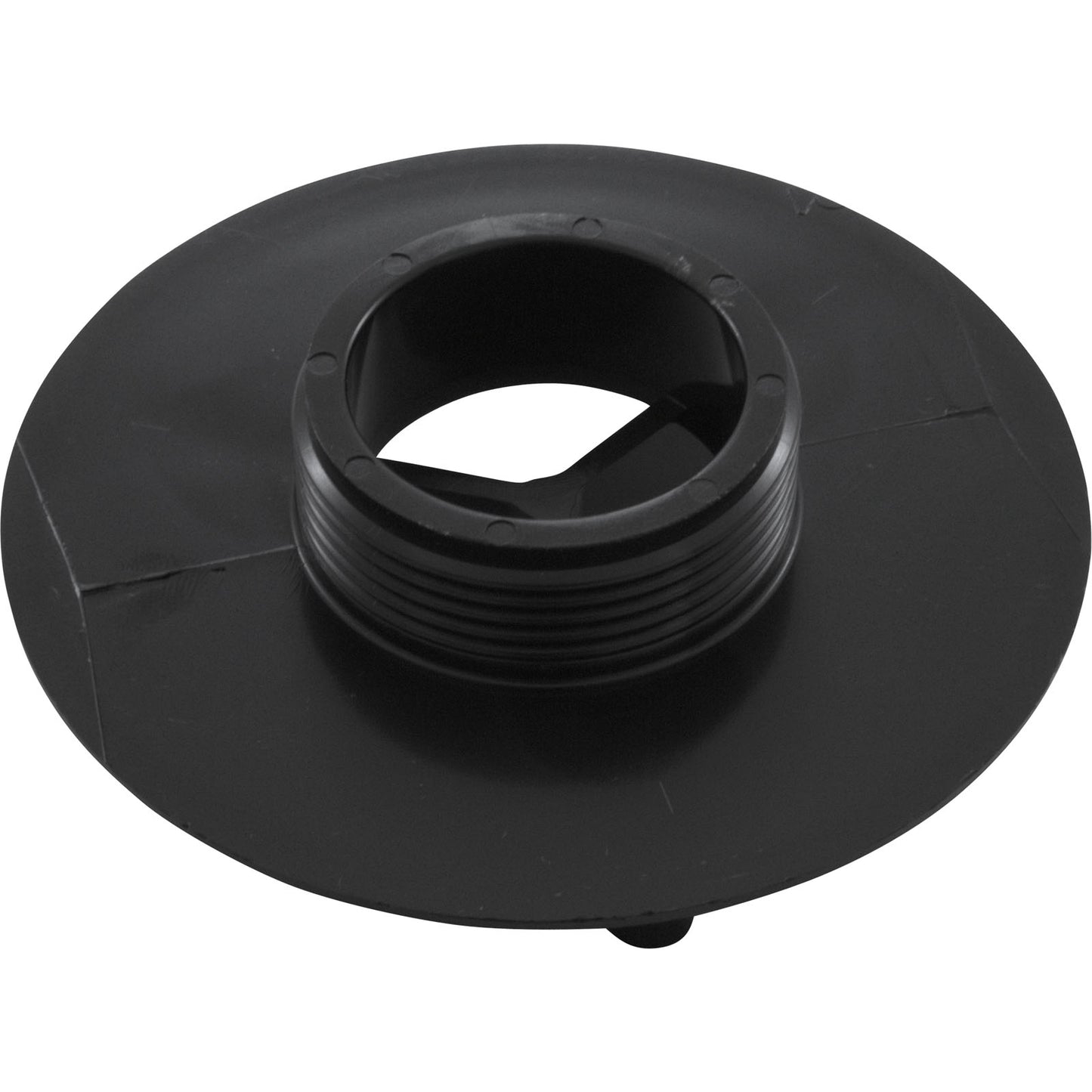 Wall Fitting, 4" dia, 1-7/8"hs, 1-1/2"mpt, Black