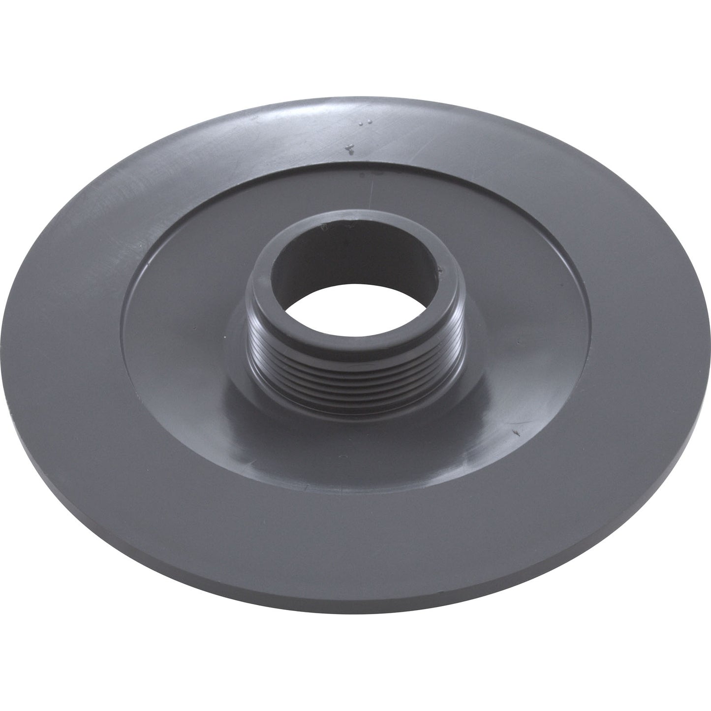 Wall Fitting, 6" dia, 1-7/8"hs, 1-1/2"mpt, Dk Gray