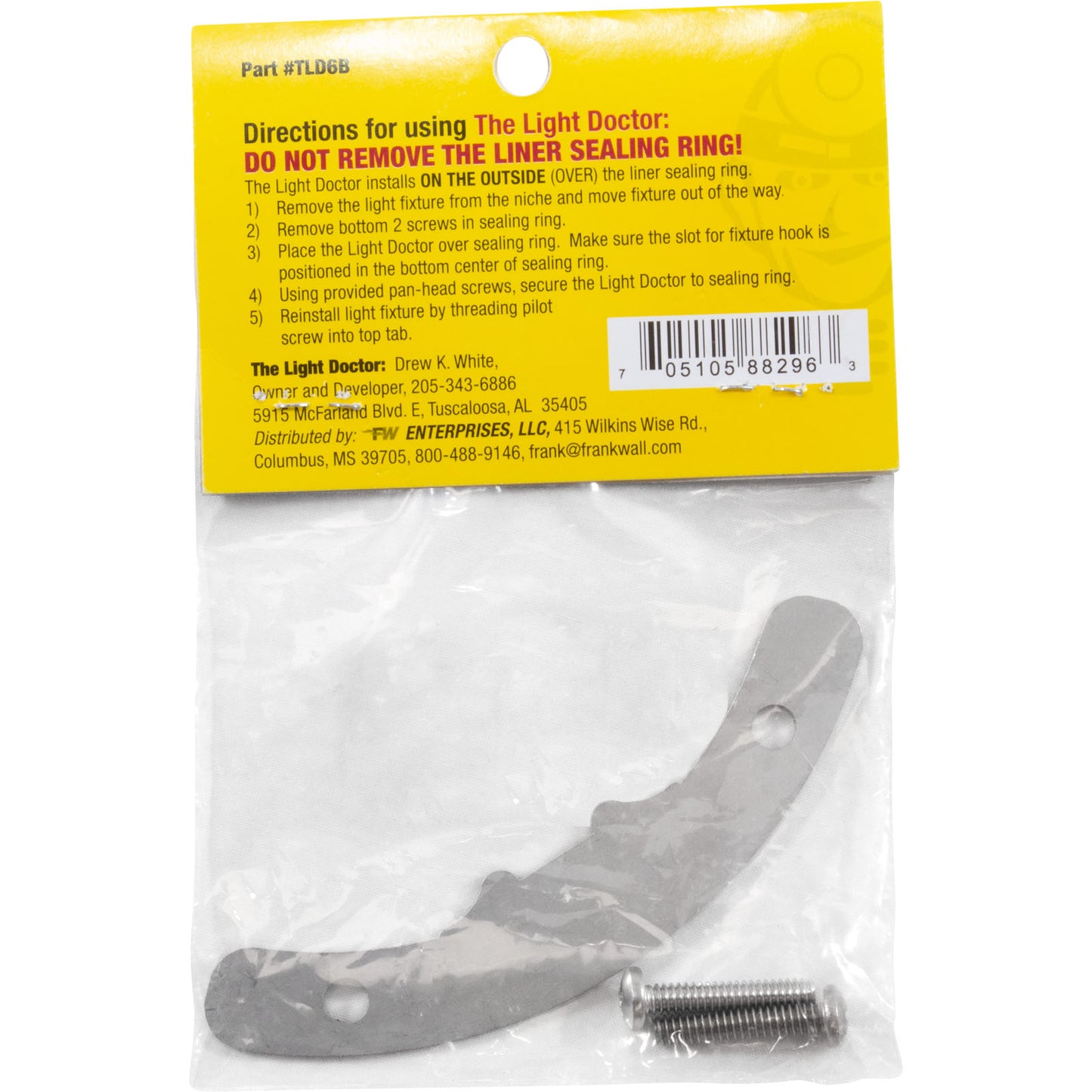 Repair Kit, Light Doctor, 6 Hole Light Niche, Bottom